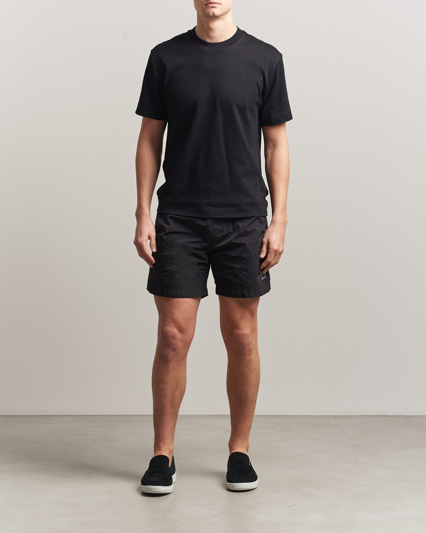 Herren | Badehosen | C.P. Company | Eco Chrome Logo Swimshorts Black