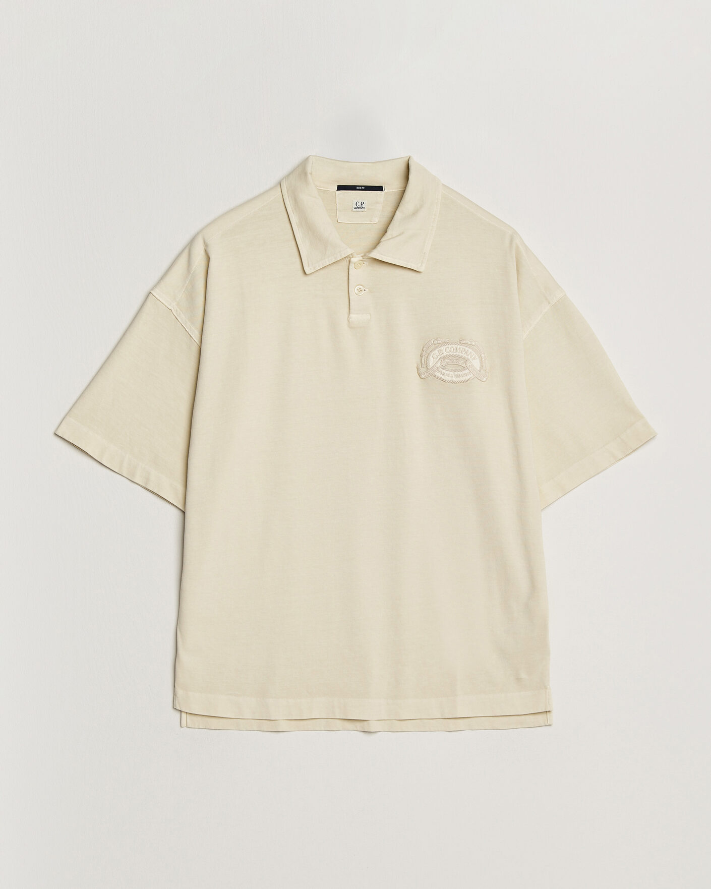 Herren | Poloshirts | C.P. Company | Boxy Fit Cotton Logo Polo Cream