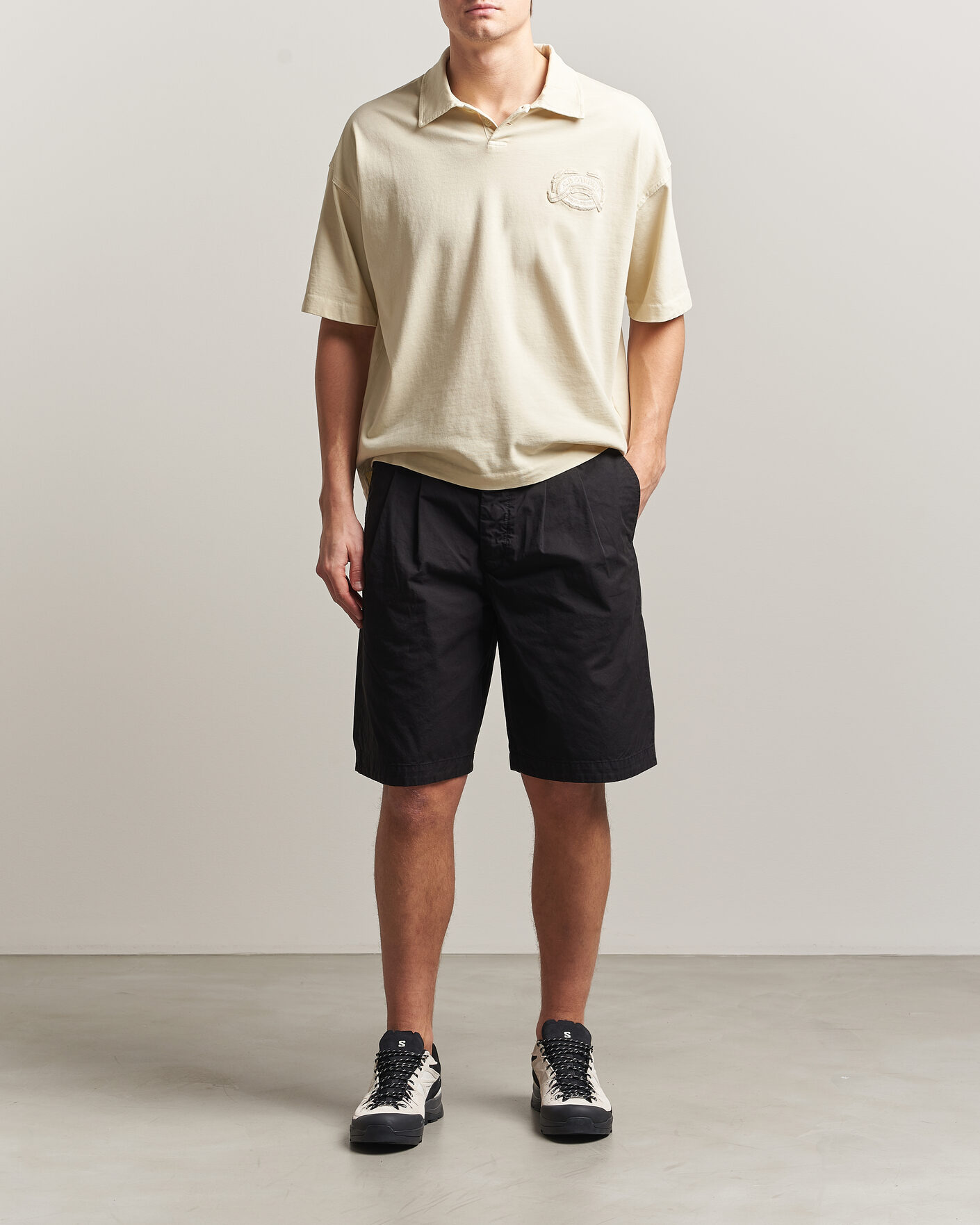 Herren | Poloshirts | C.P. Company | Boxy Fit Cotton Logo Polo Cream