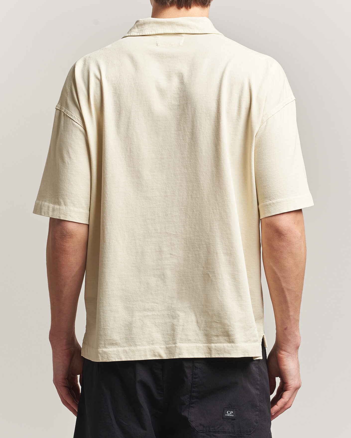 Herren | Poloshirts | C.P. Company | Boxy Fit Cotton Logo Polo Cream