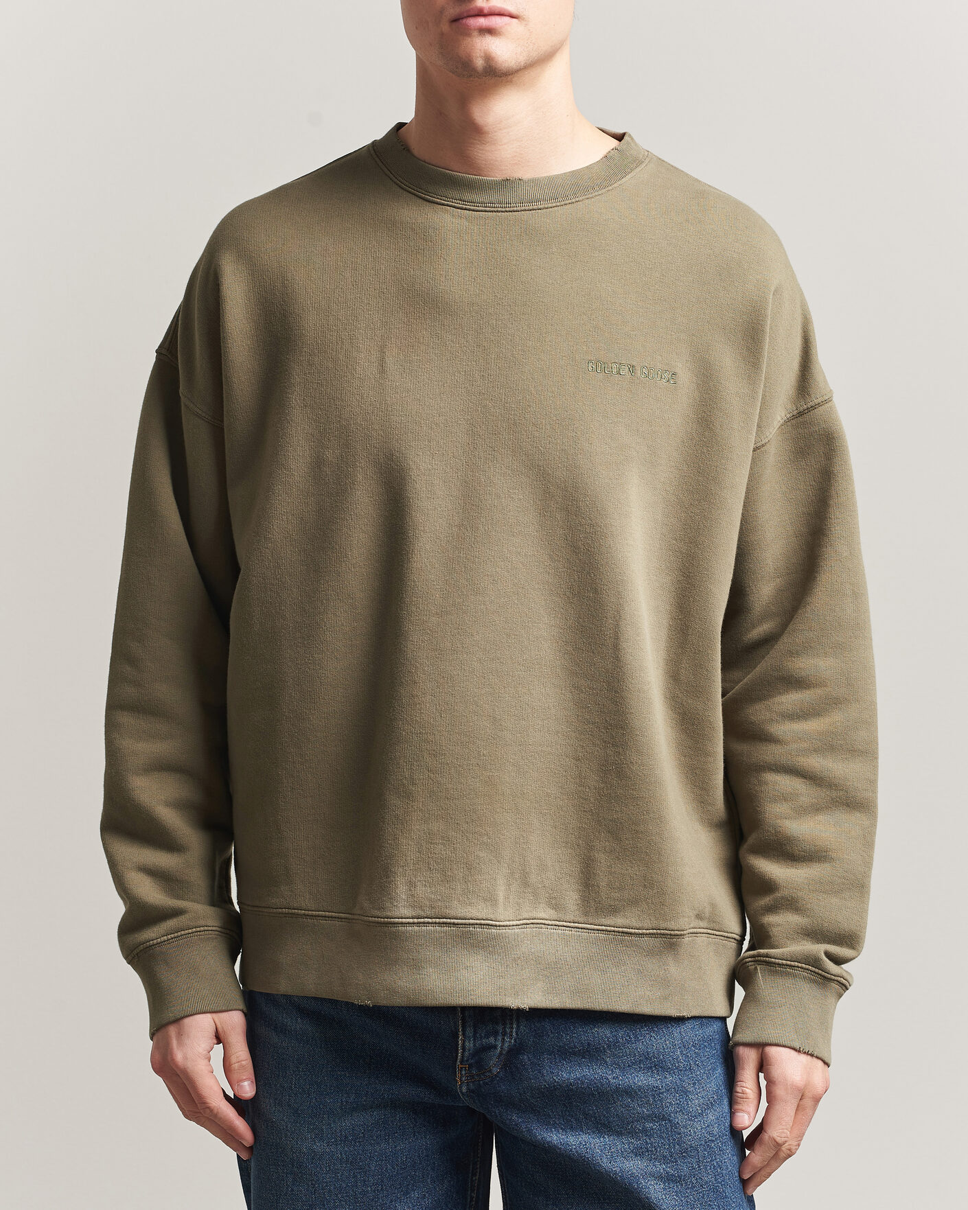 Herren | Pullover | Golden Goose | Journey Dyed Cotton Sweatshirt Washed Beige