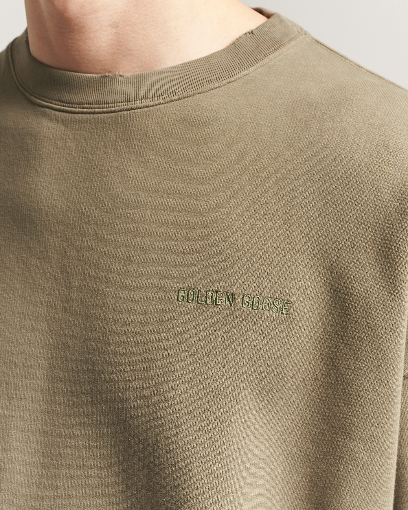 Herren | Pullover | Golden Goose | Journey Dyed Cotton Sweatshirt Washed Beige
