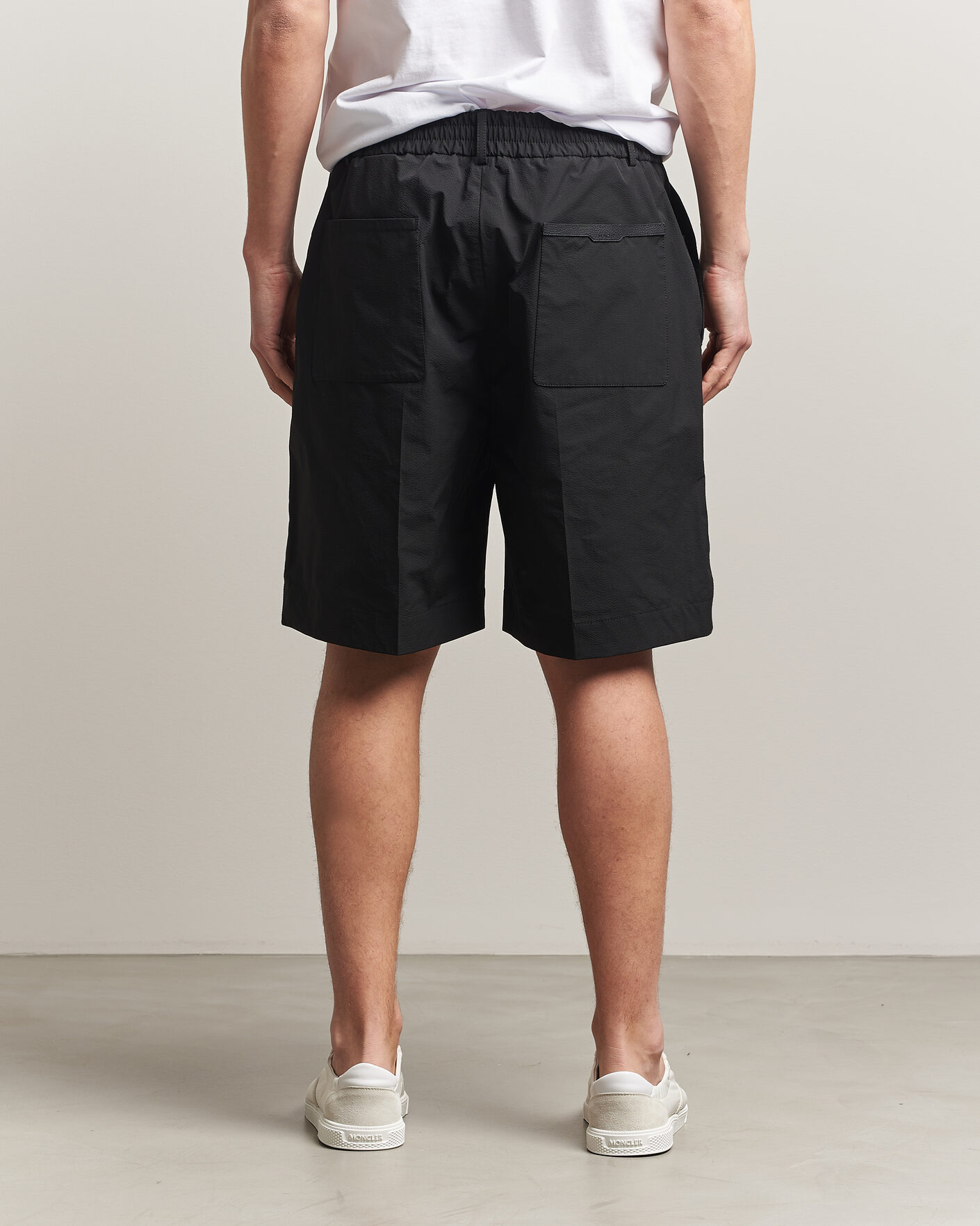 Herren | Shorts | Moncler | Lightweight Seersucker Shorts Black