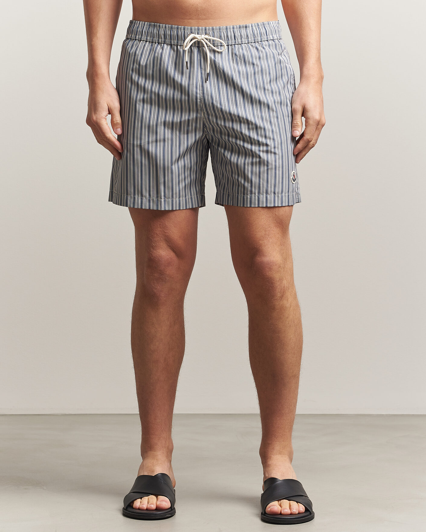 Herren | Badehosen | Moncler | Nylon Swim Shorts Blue Stripe