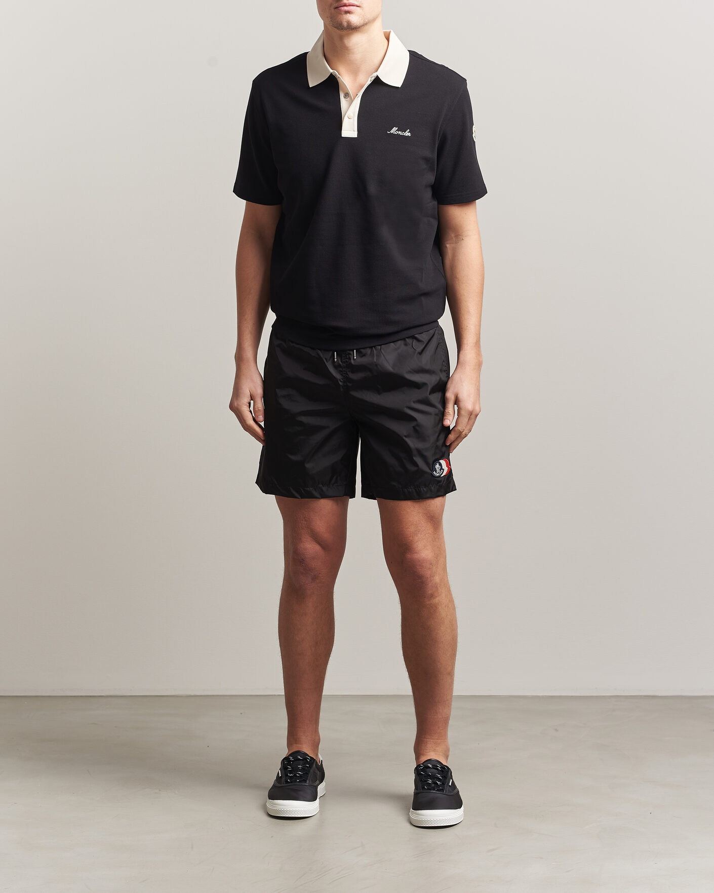 Herren | Badehosen | Moncler | Tricolore Logo Swim Shorts Black