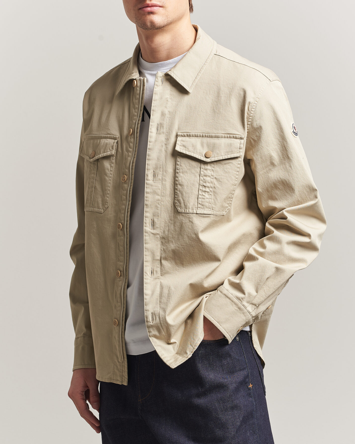Herren | Hemden | Moncler | Double Pocket Overshirt Beige