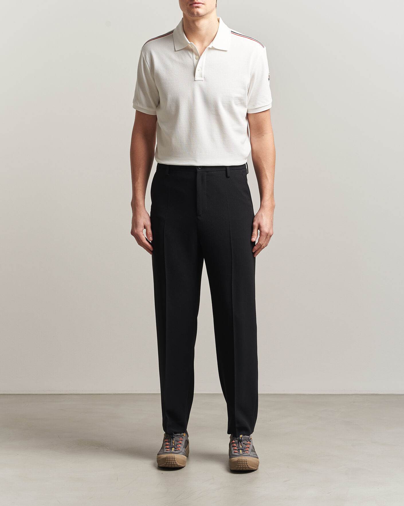 Herren | Poloshirts | Moncler | Tricolore Shoulder Polo White