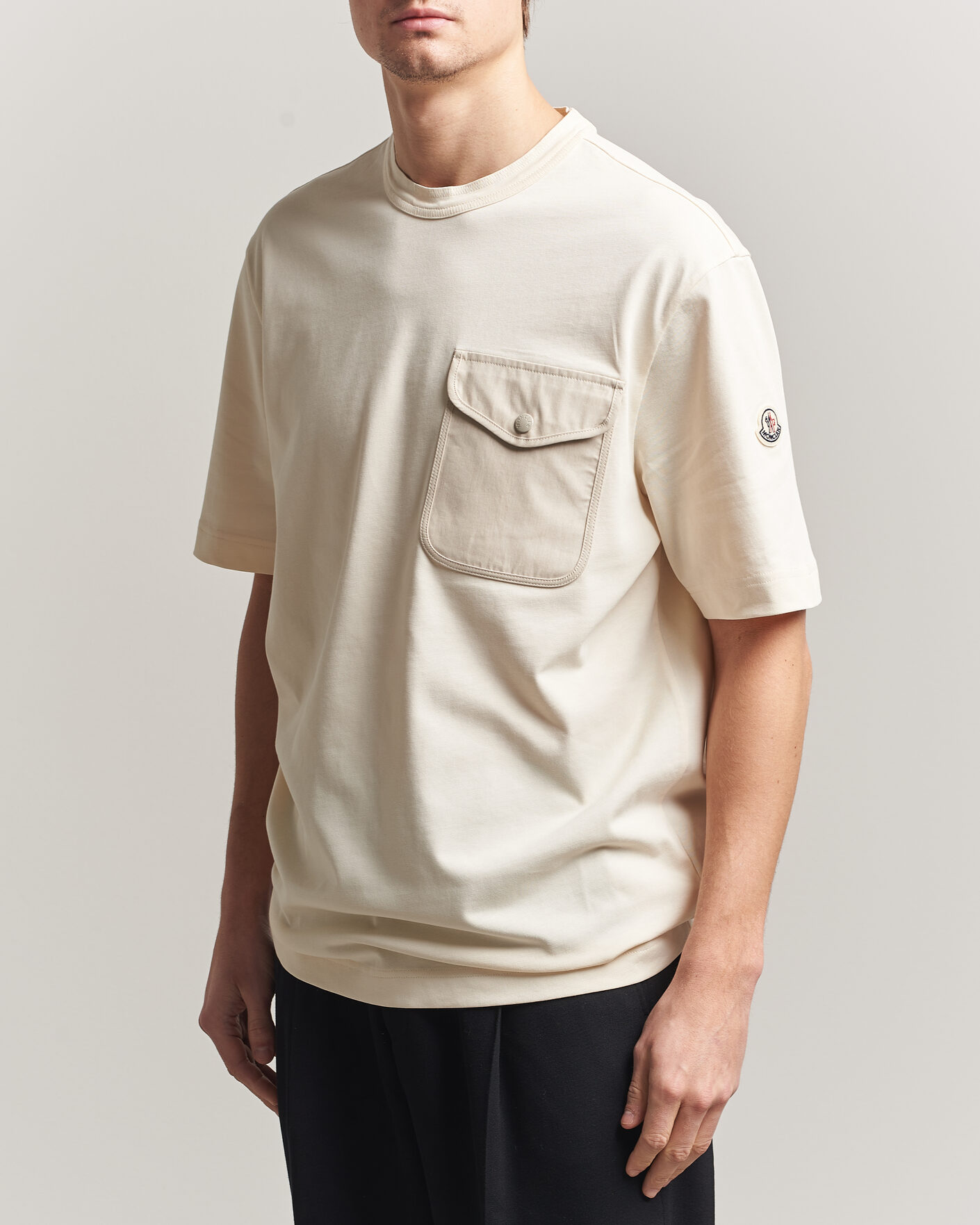Herren | T-Shirts | Moncler | Oversize Pocket T-Shirt Off White