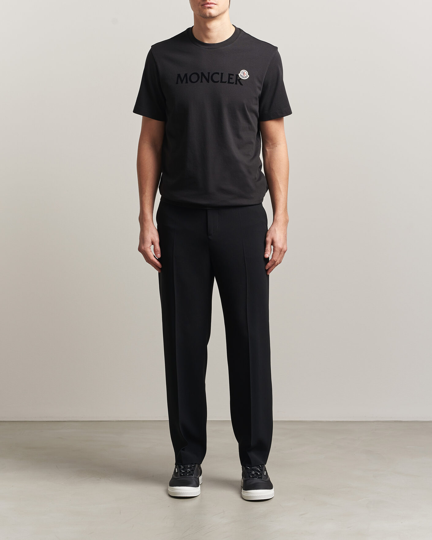 Herren | T-Shirts | Moncler | Lettering Logo T-Shirt Black
