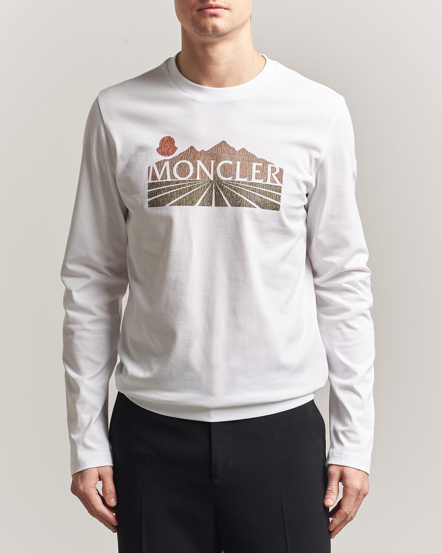 Herren | T-Shirts | Moncler | Graphic Long Sleeve T-Shirt White