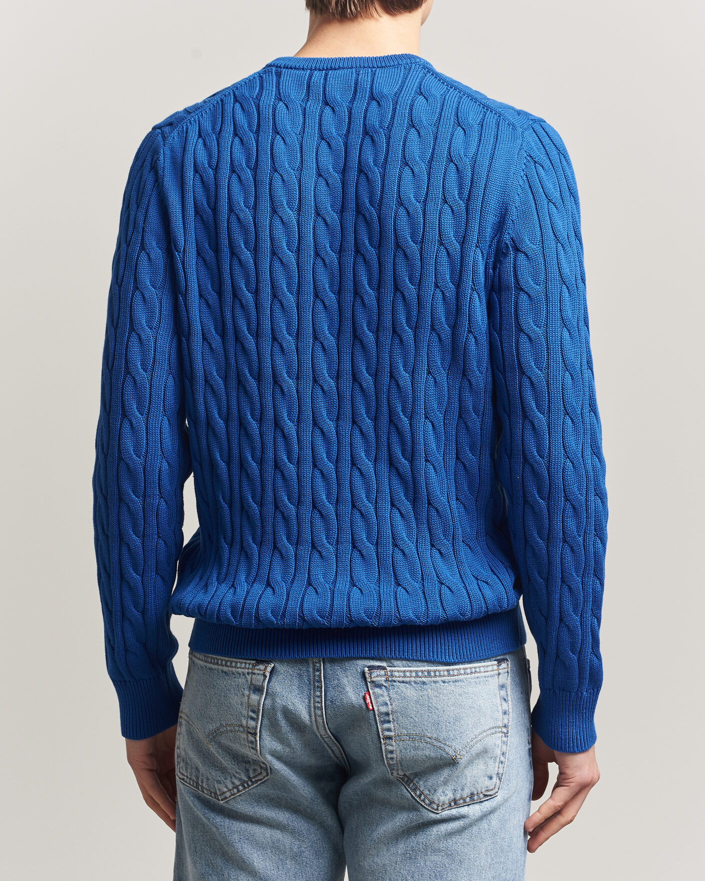 Herren | Pullover | Morris | Ethan Cable Oneck Blue