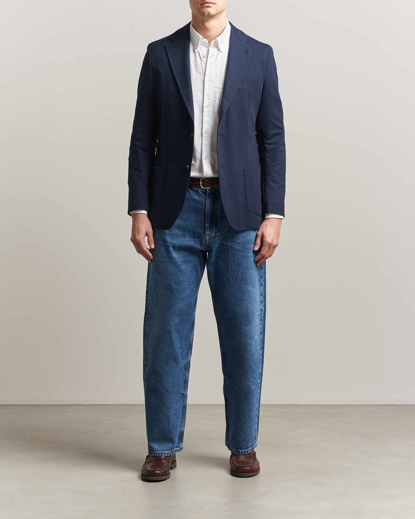 Herren | Sakkos | Morris | Cotton Jersey Blazer Navy