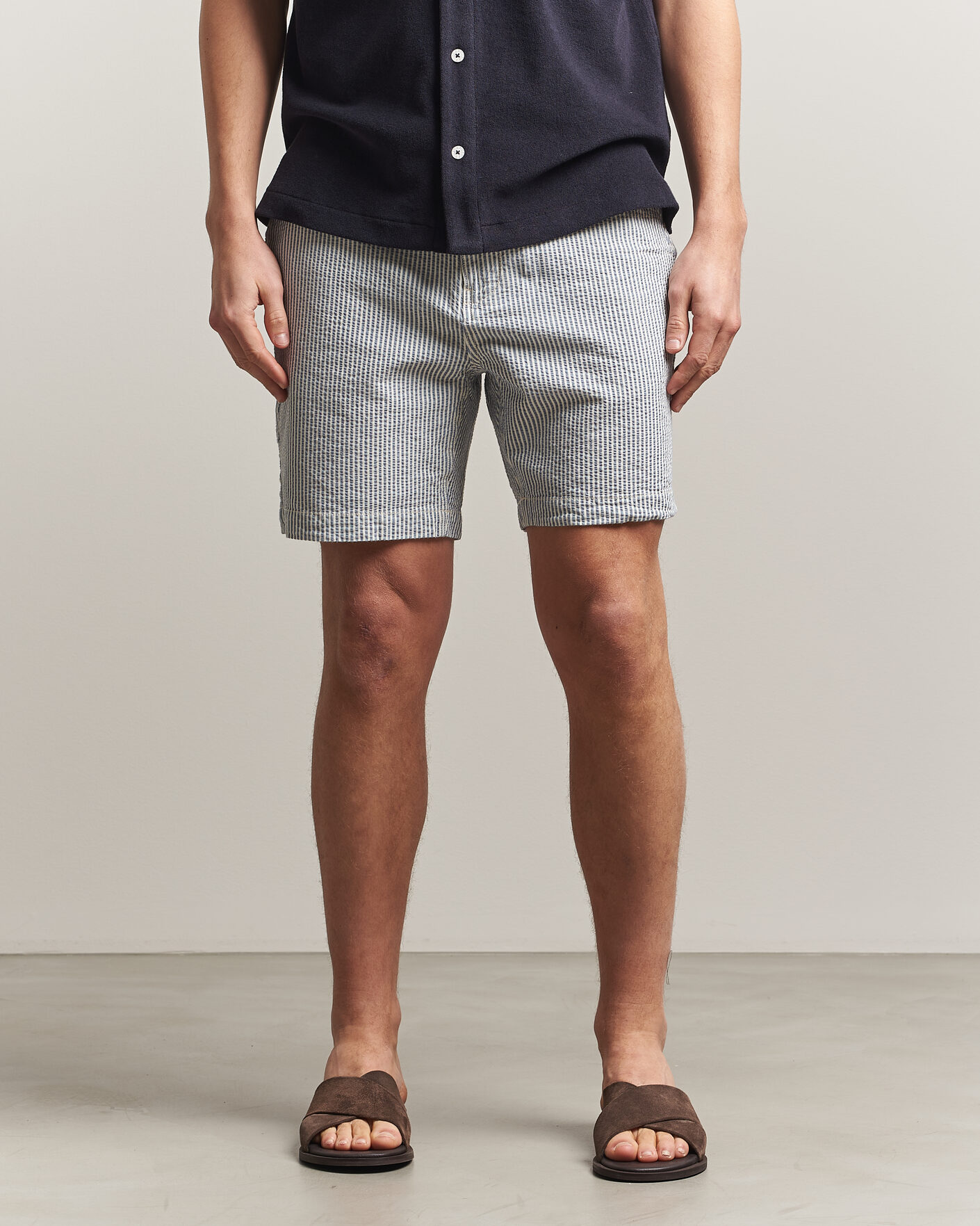 Herren | Shorts | Morris | Fenix Seersucker Shorts Light Blue