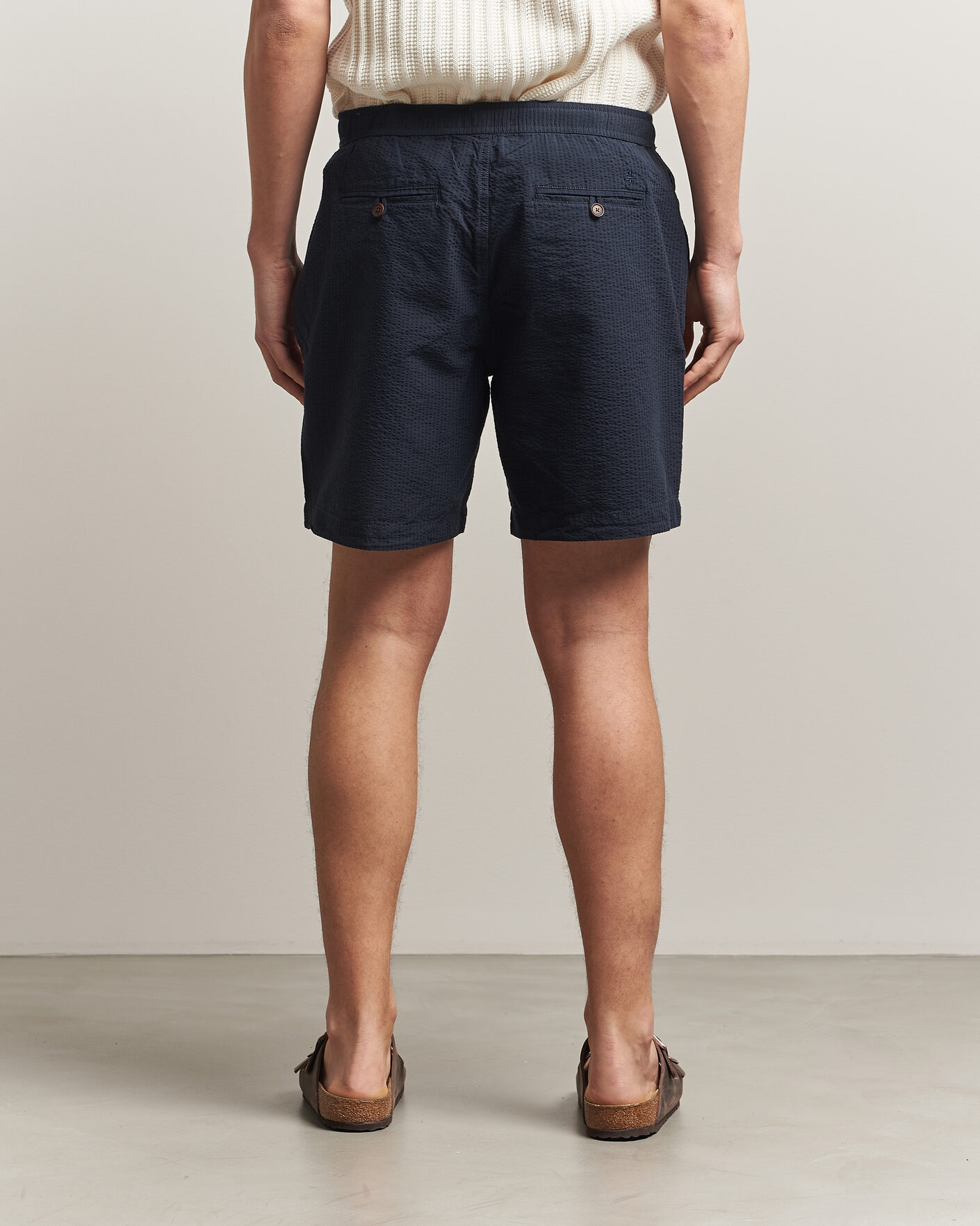 Herren | Shorts | Morris | Fenix Seersucker Shorts Dark Blue