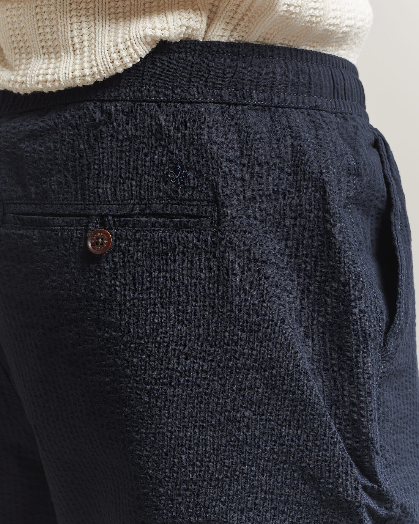 Herren | Shorts | Morris | Fenix Seersucker Shorts Dark Blue