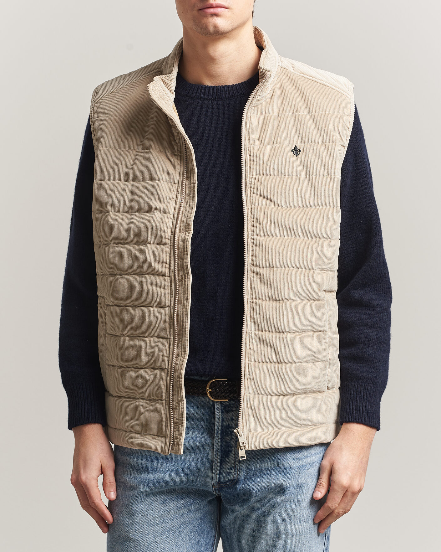 Herren | Westen | Morris | Teddy Quilted Corduroy Vest Khaki