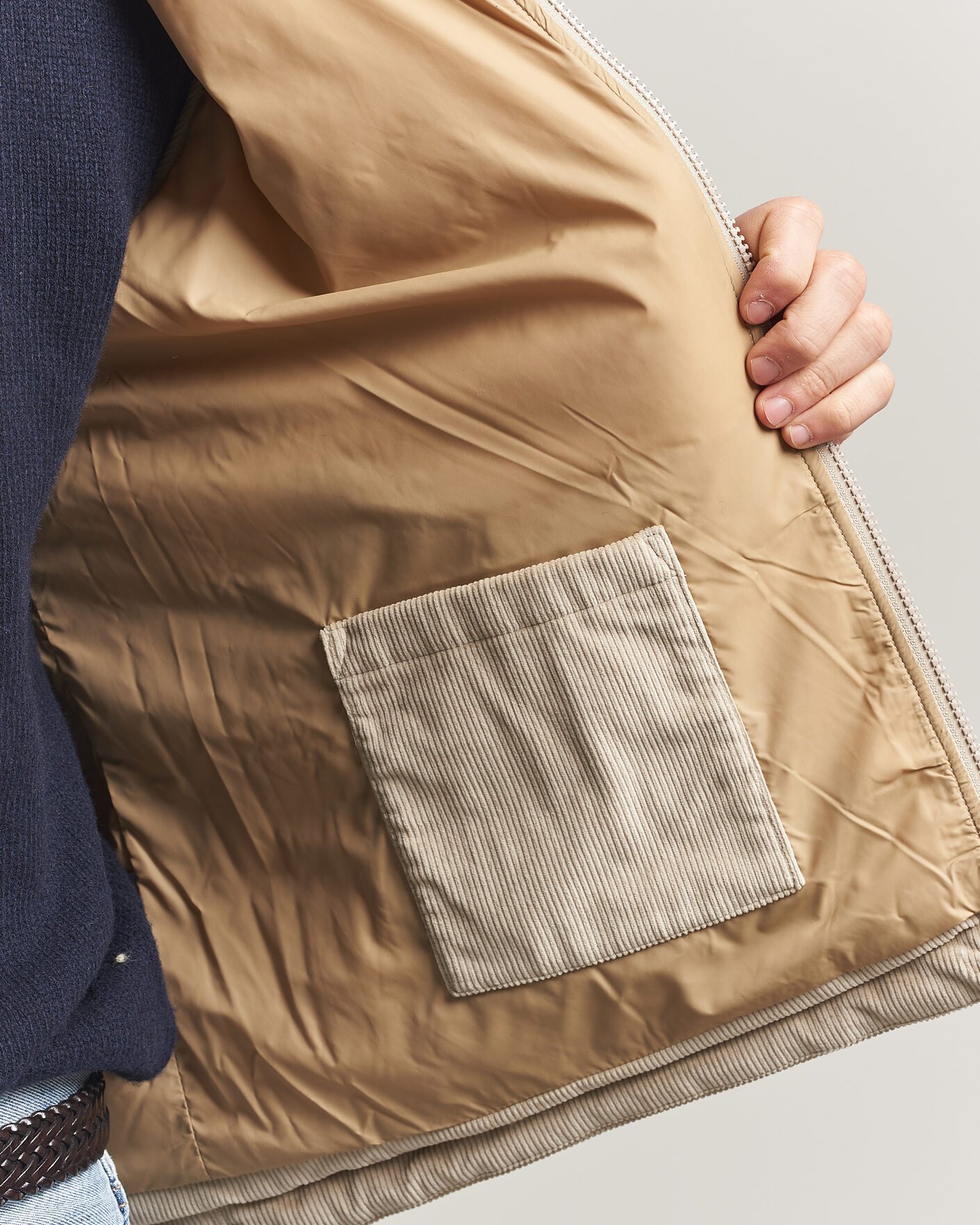 Herren | Westen | Morris | Teddy Quilted Corduroy Vest Khaki