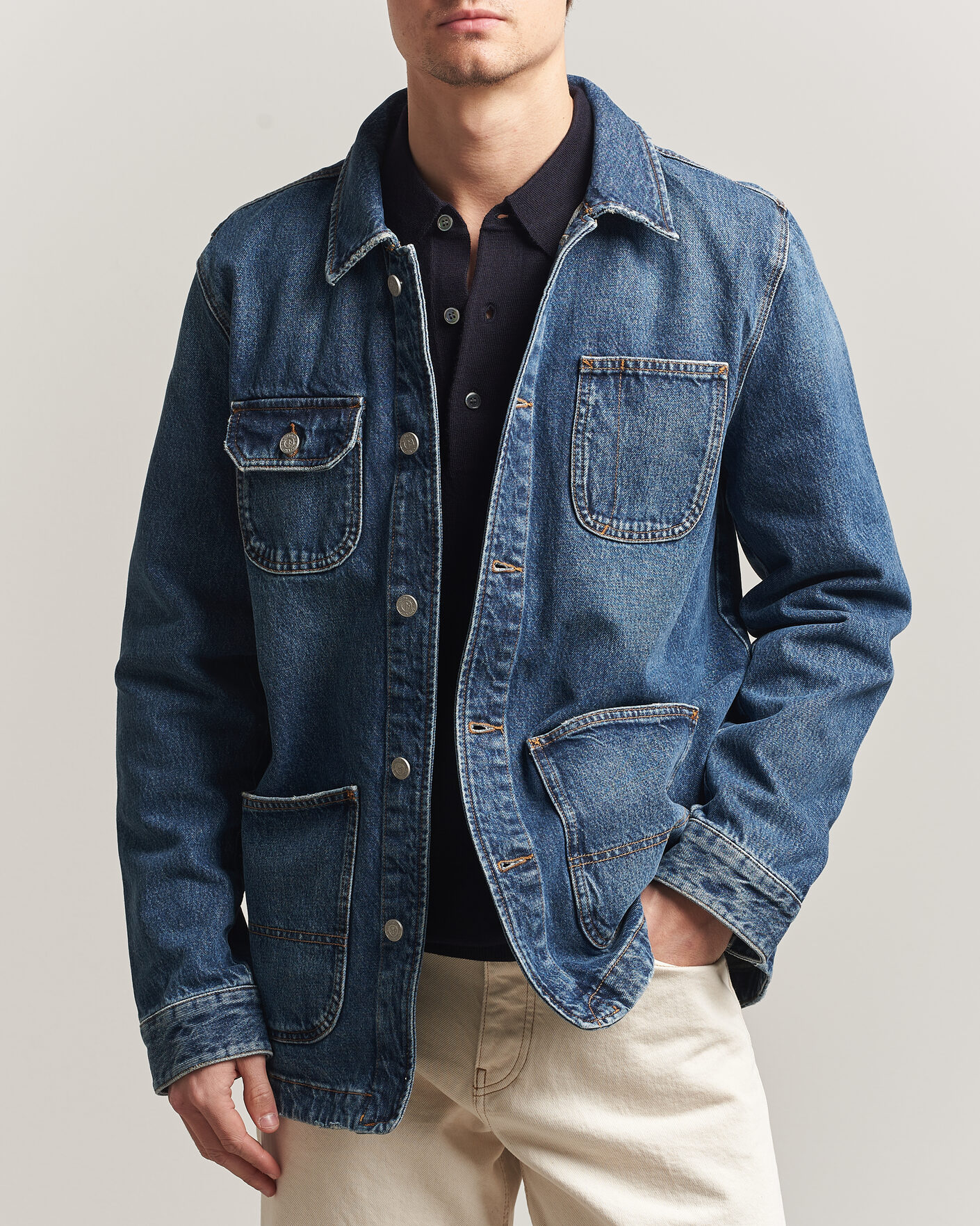 Herren | Jacken | Morris | Denim Shirt Jacket Blue