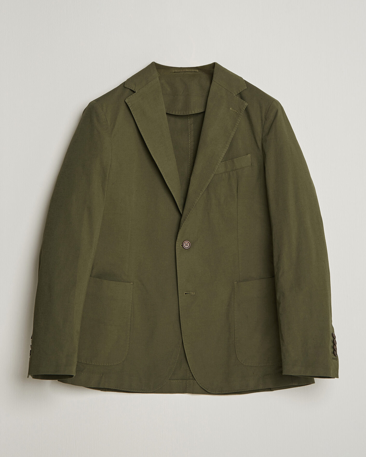 Herren | Sakkos | Morris | Washed Cotton Suit Blazer Olive