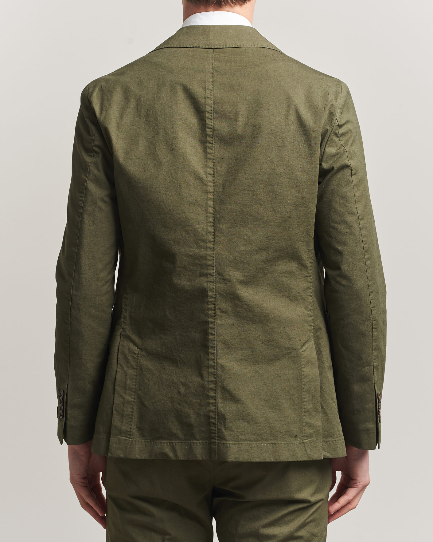 Herren | Sakkos | Morris | Washed Cotton Suit Blazer Olive