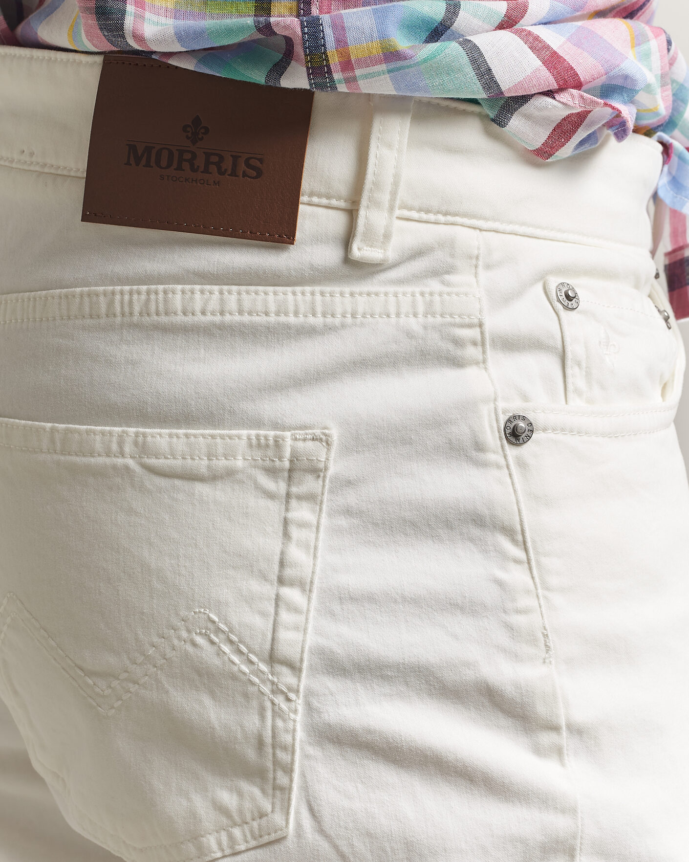 Herren | Hosen | Morris | James Brushed 5-Pocket Jeans Off White
