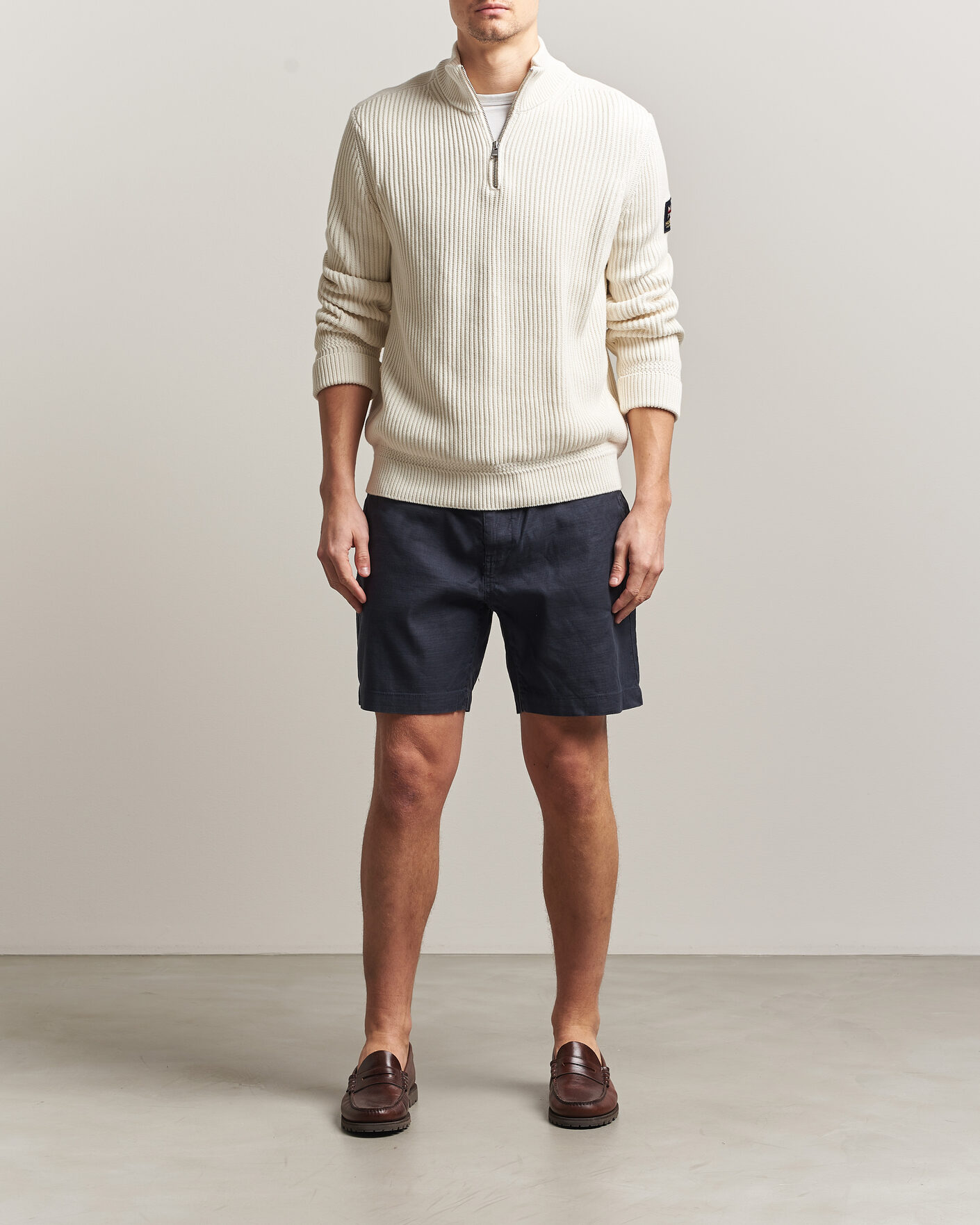 Herren | Shorts | Morris | Fenix Linen Shorts Dark Blue