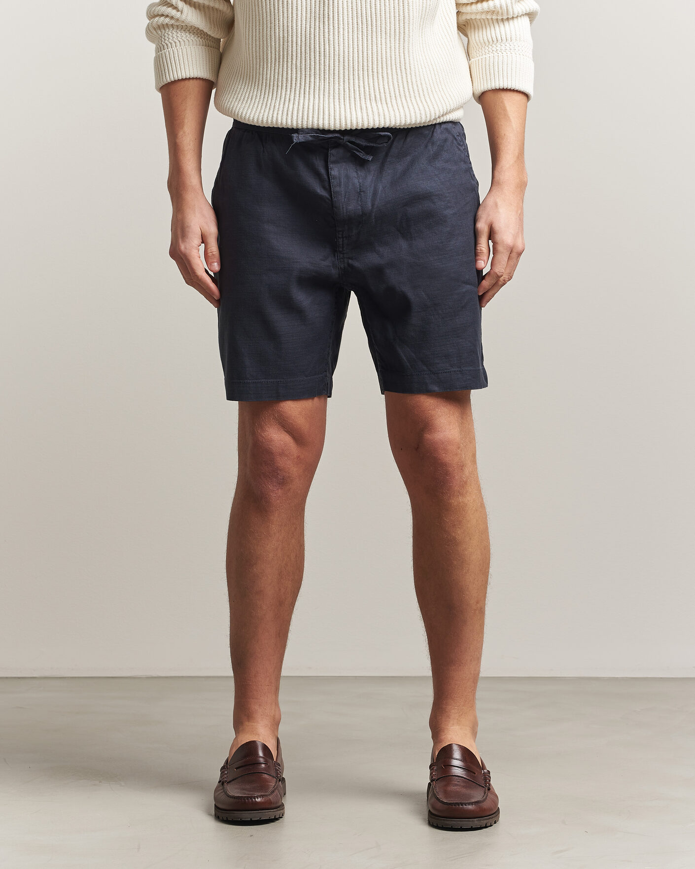 Herren | Shorts | Morris | Fenix Linen Shorts Dark Blue