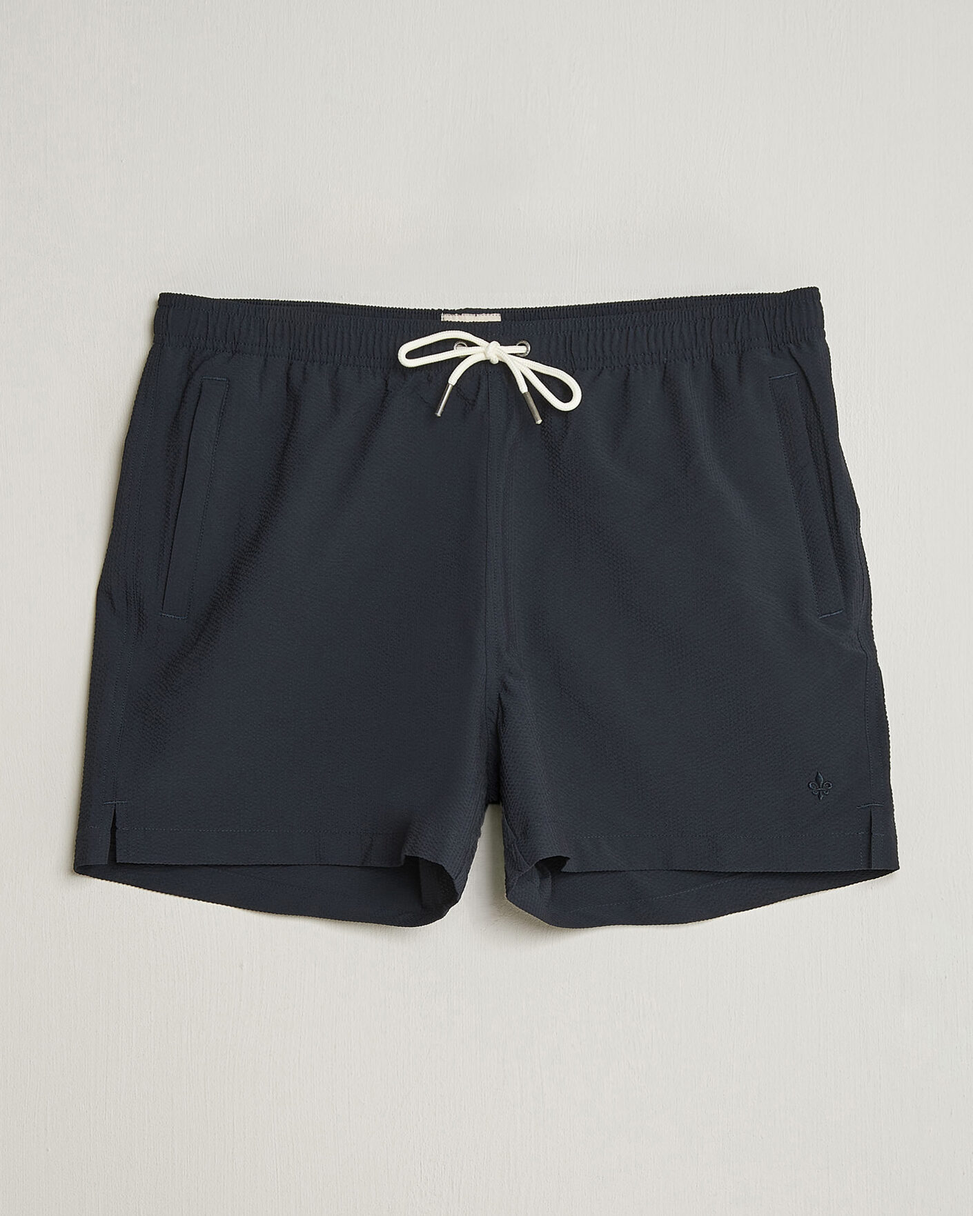 Herren | Badehosen | Morris | Seersucker Bathing Trunks Dark Blue