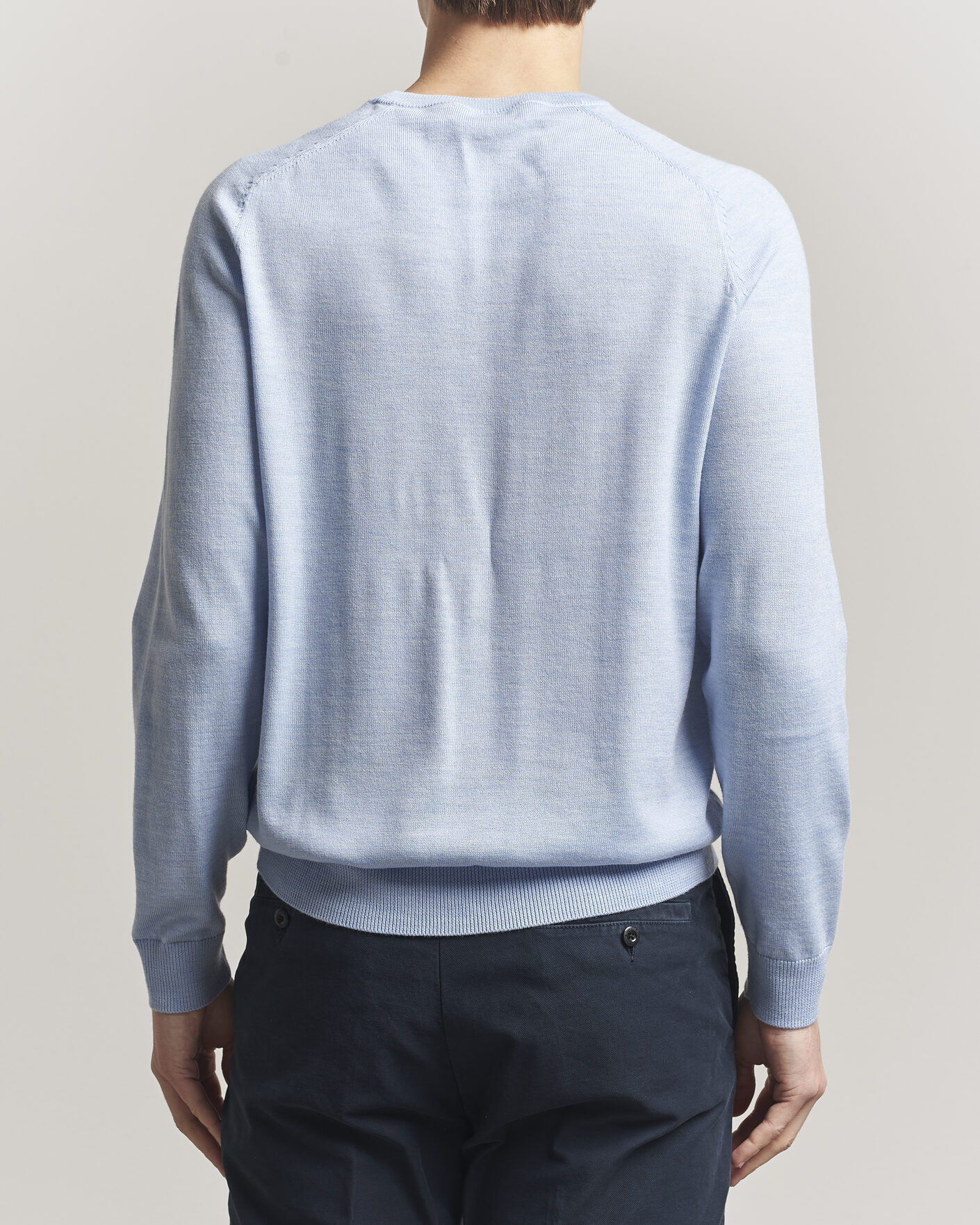 Herren | Pullover | Morris | Merino Oneck Light Blue