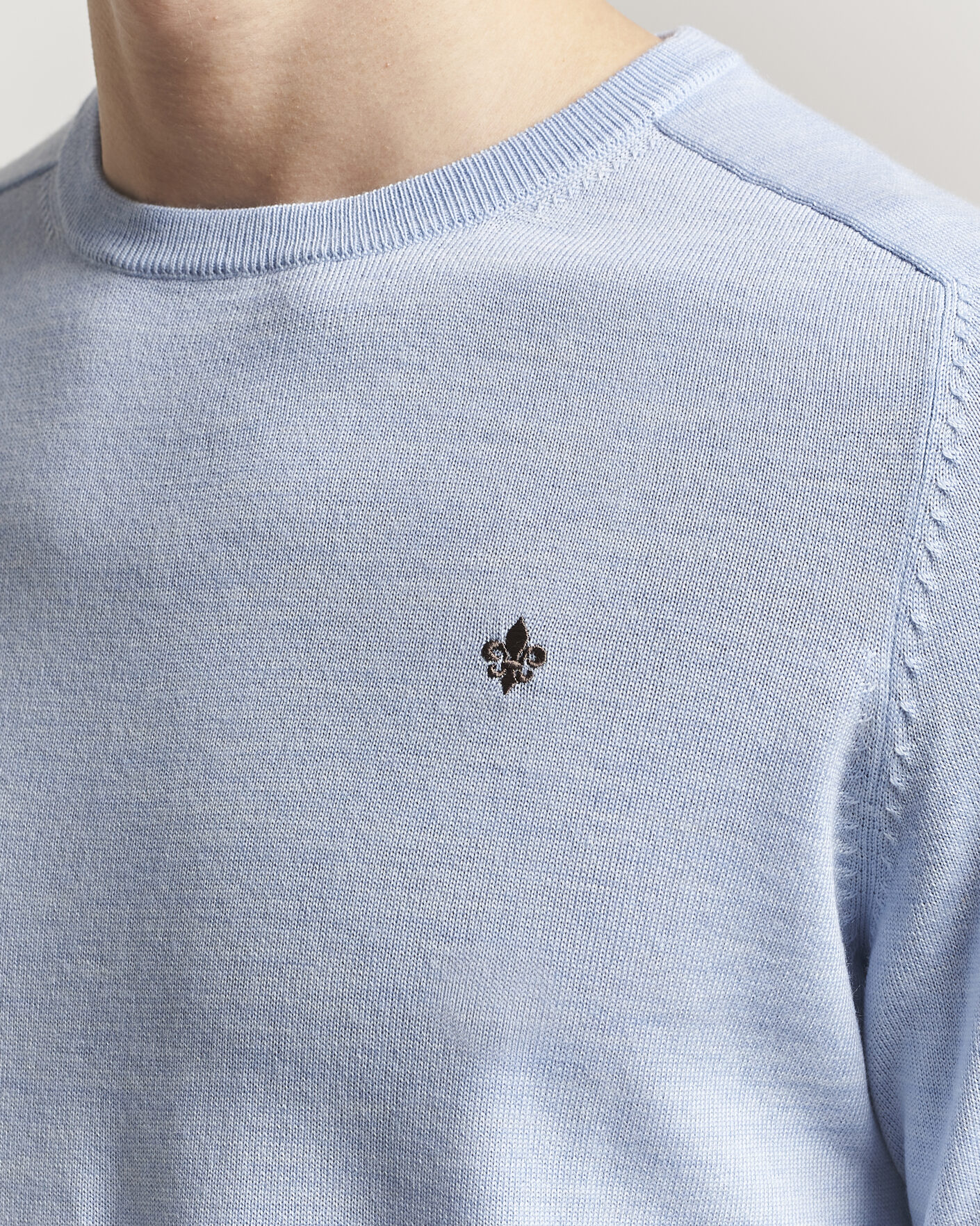 Herren | Pullover | Morris | Merino Oneck Light Blue