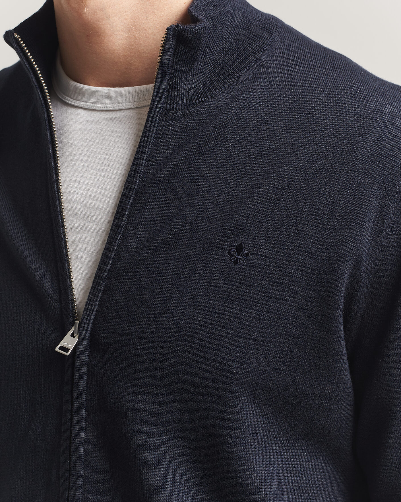 Herren | Pullover | Morris | Riley Zip Cardigan Navy