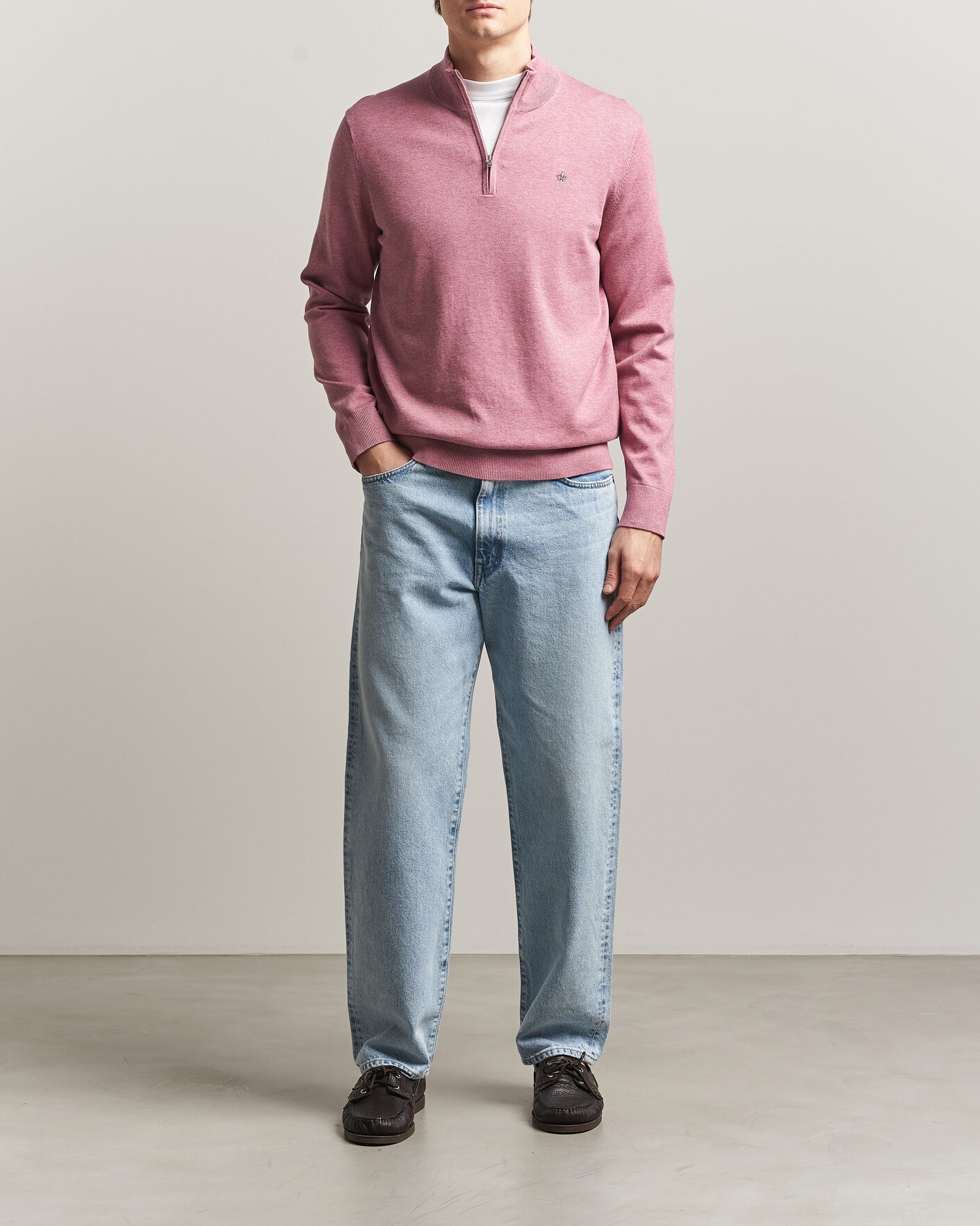 Herren | Pullover | Morris | Riley Half-Zip Pink