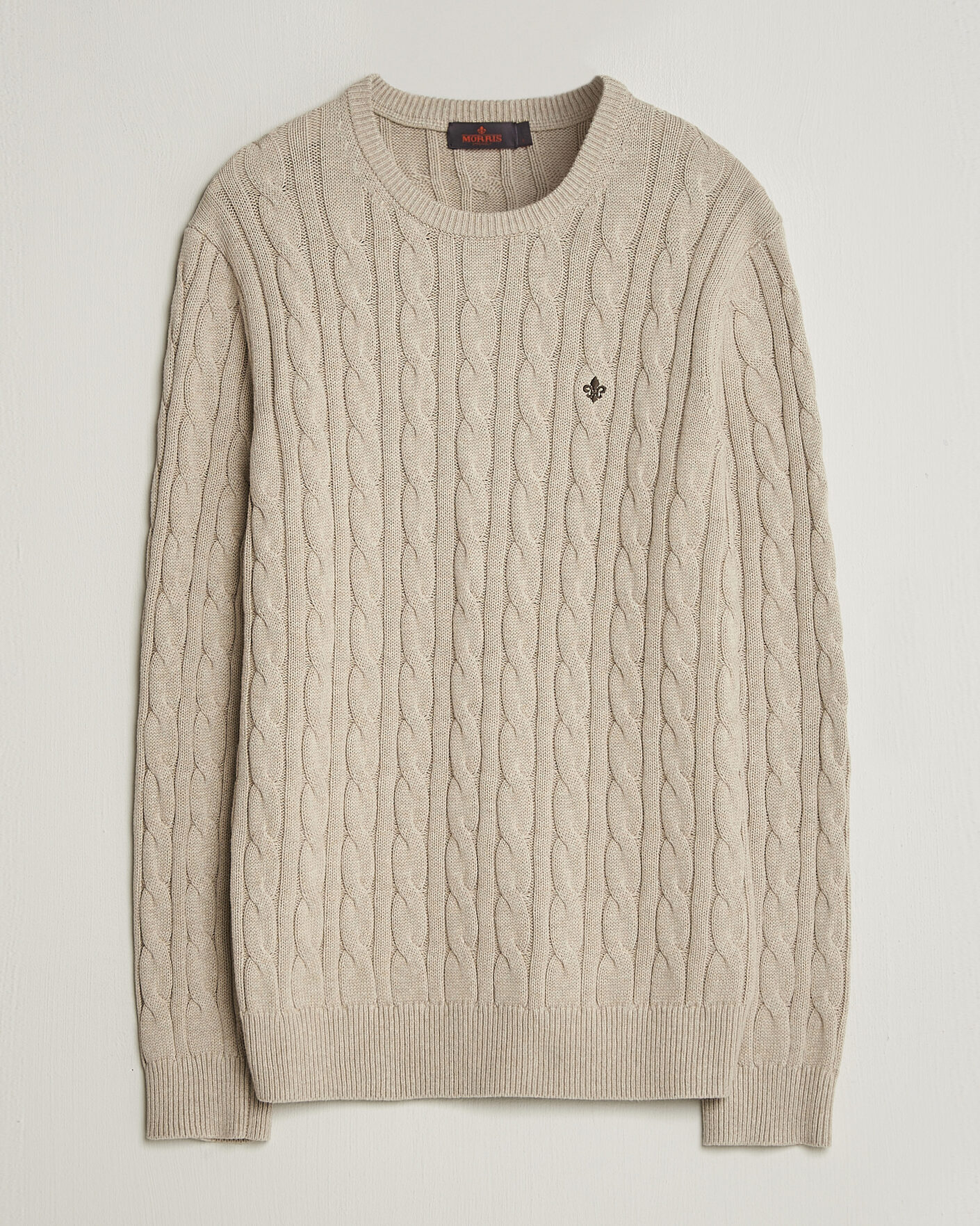 Herren | Pullover | Morris | Ethan Cable Oneck Khaki
