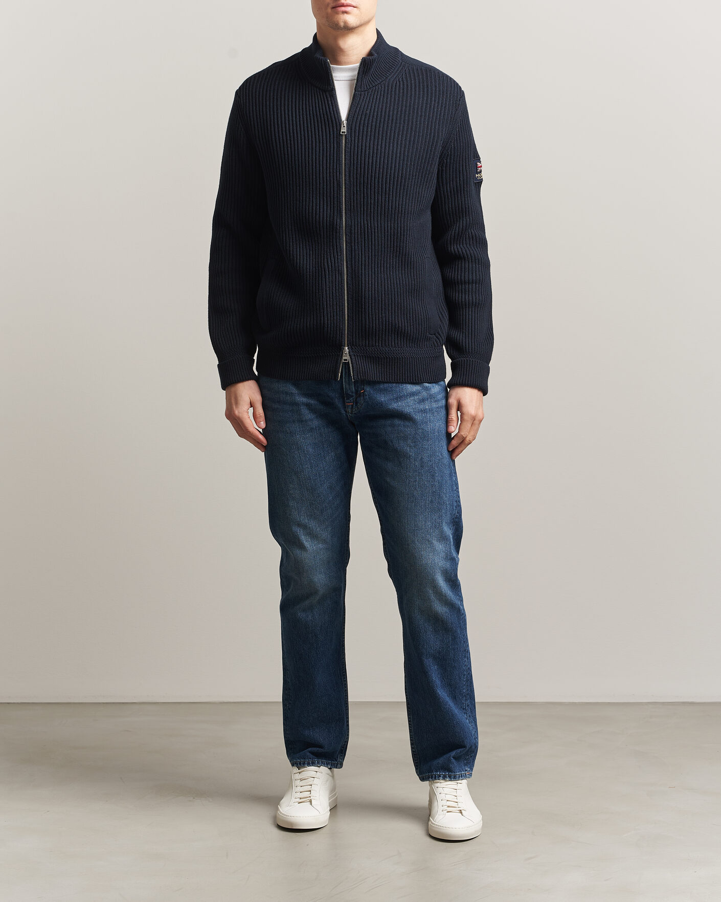 Herren | Pullover | Morris | Brenton Full-Zip Cardigan Navy