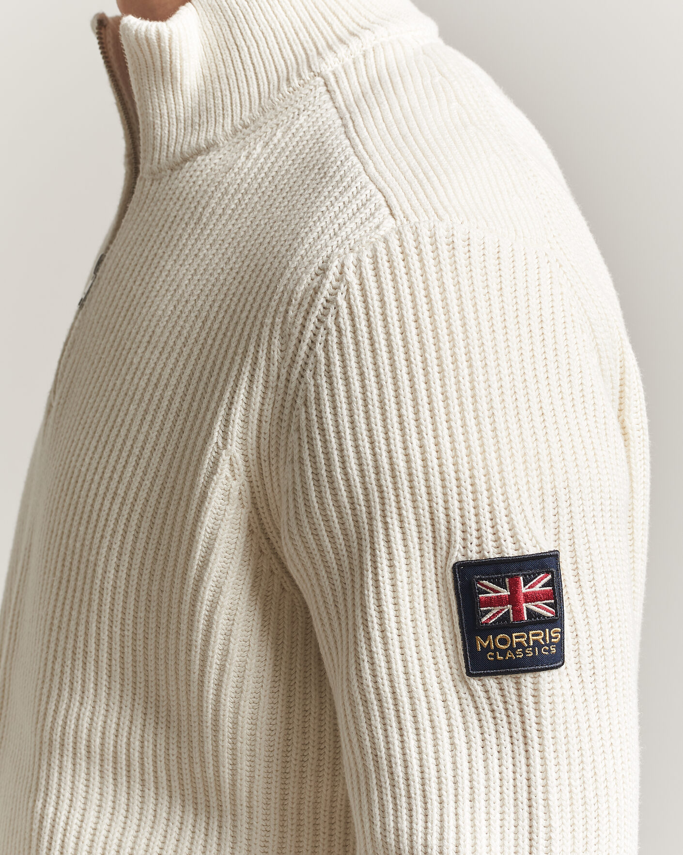 Herren | Pullover | Morris | Brenton Half-Zip Off White