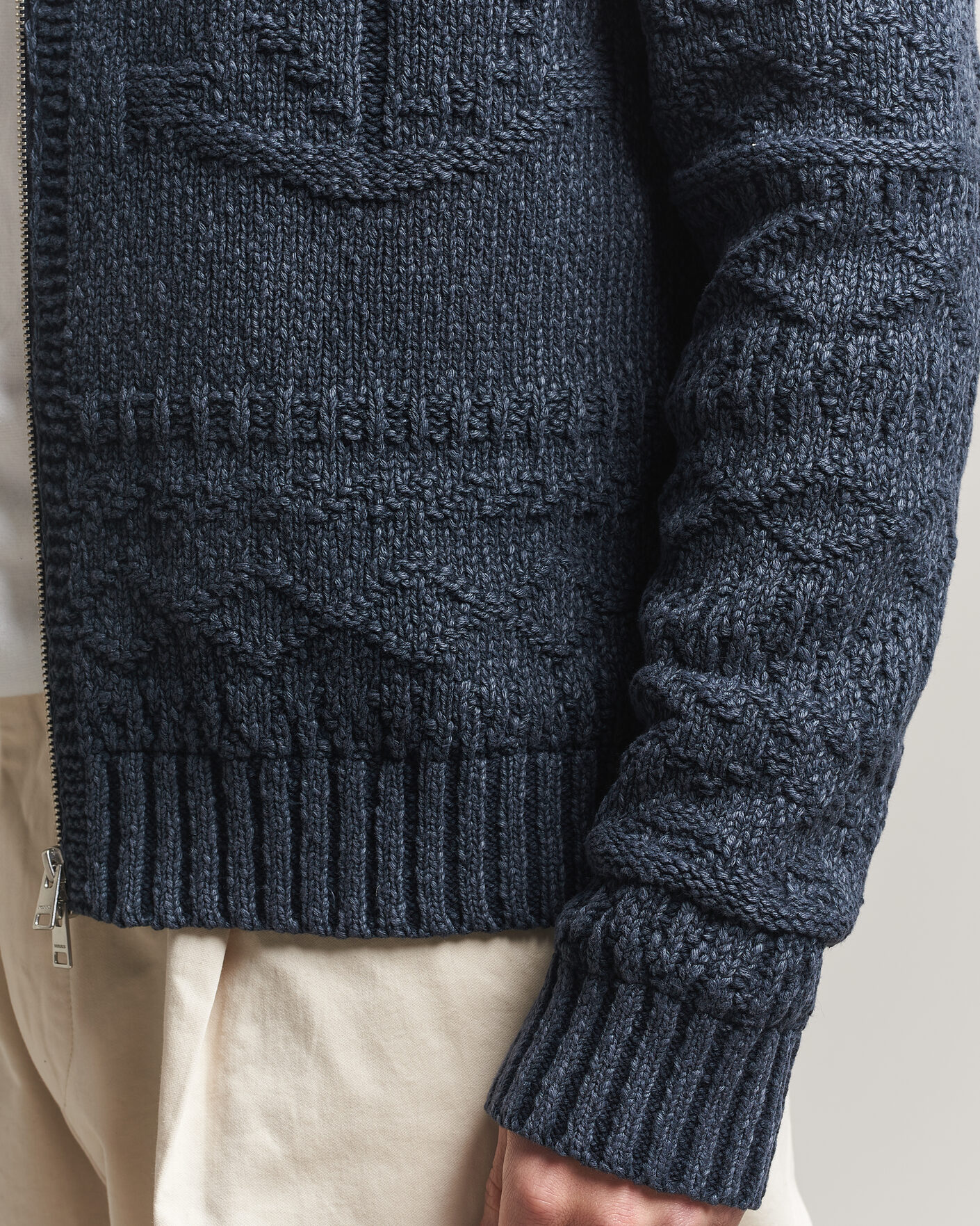 Herren | Pullover | Morris | Chatham Knitted Jacket Navy