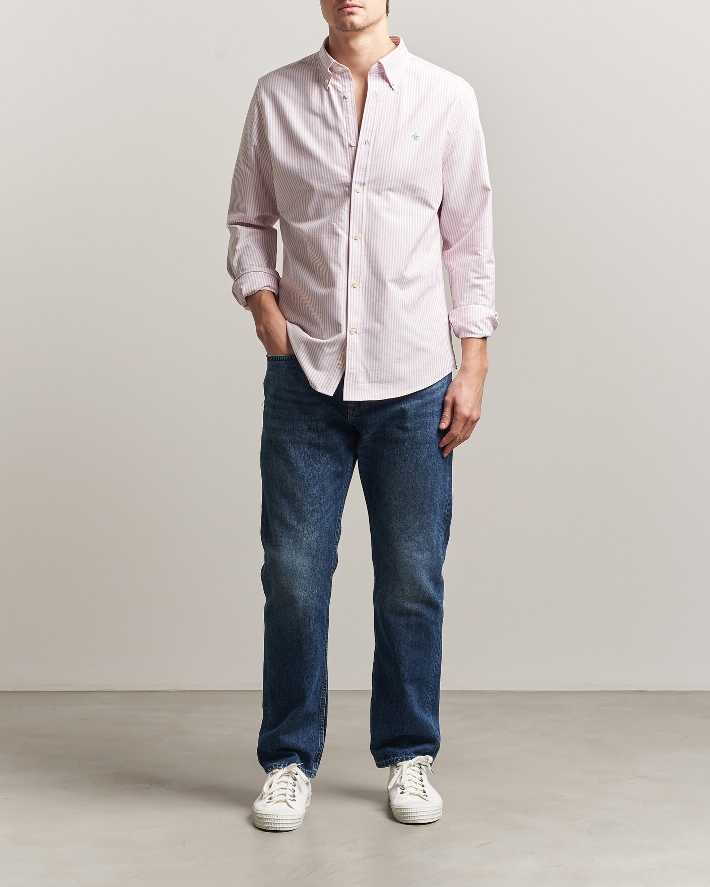 Herren | Hemden | Morris | Douglas Striped Oxford Shirt Pink