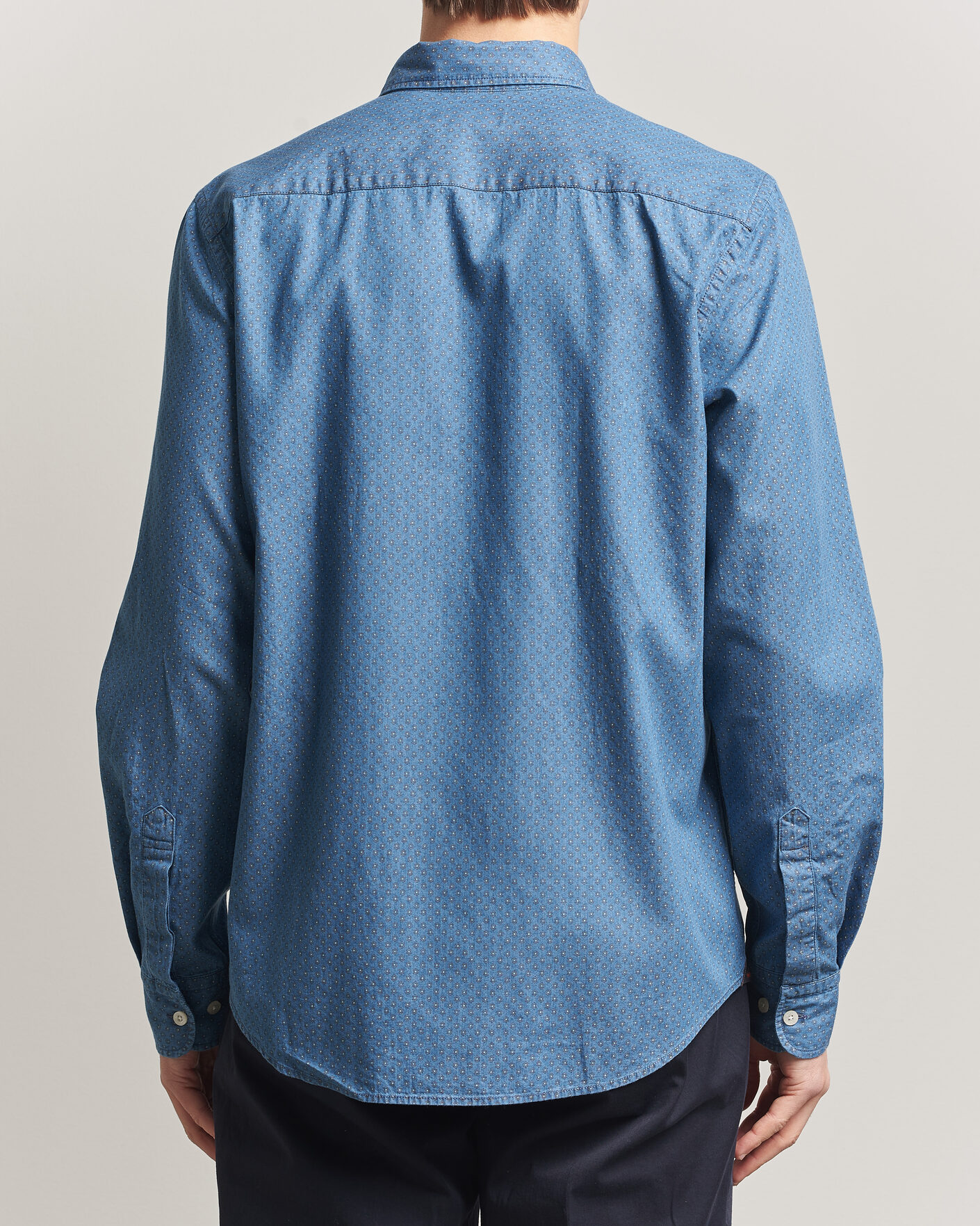Herren | Hemden | Morris | Denim Printed Shirt Blue