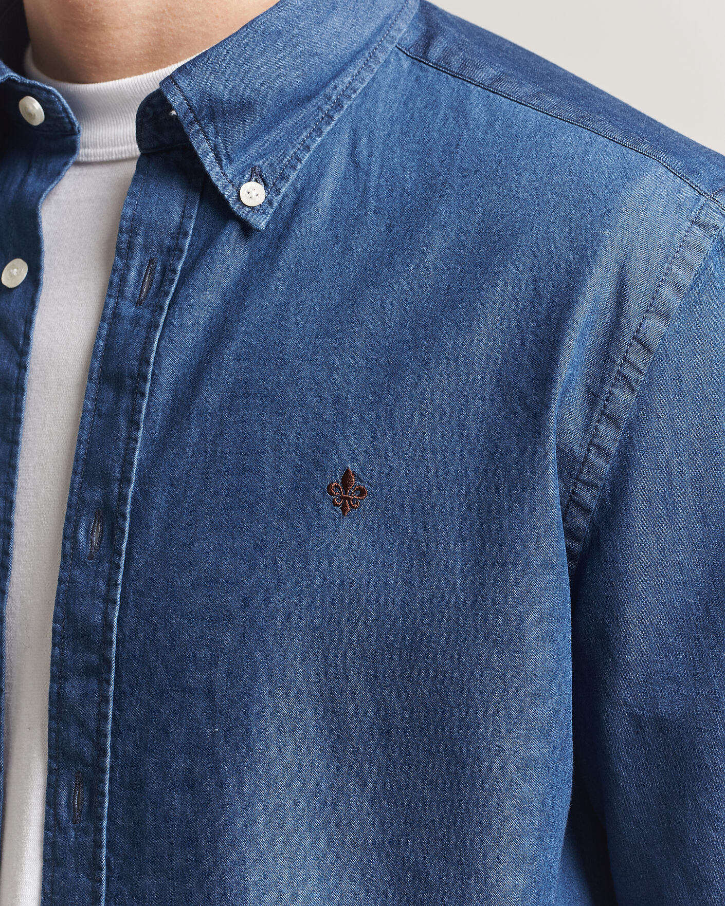 Herren | Hemden | Morris | Light Denim Shirt Blue