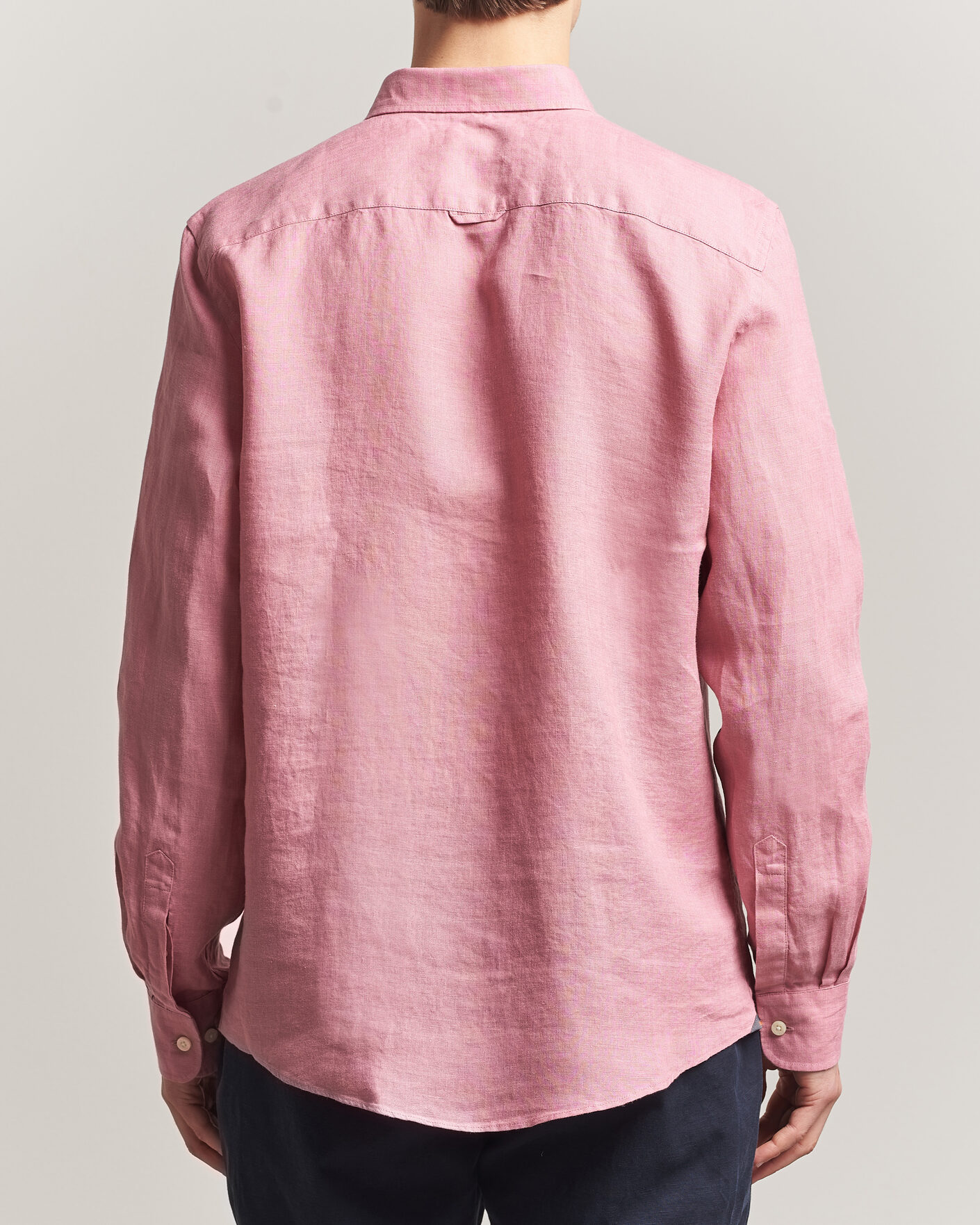 Herren | Hemden | Morris | Douglas Button Down Linen Shirt Pink