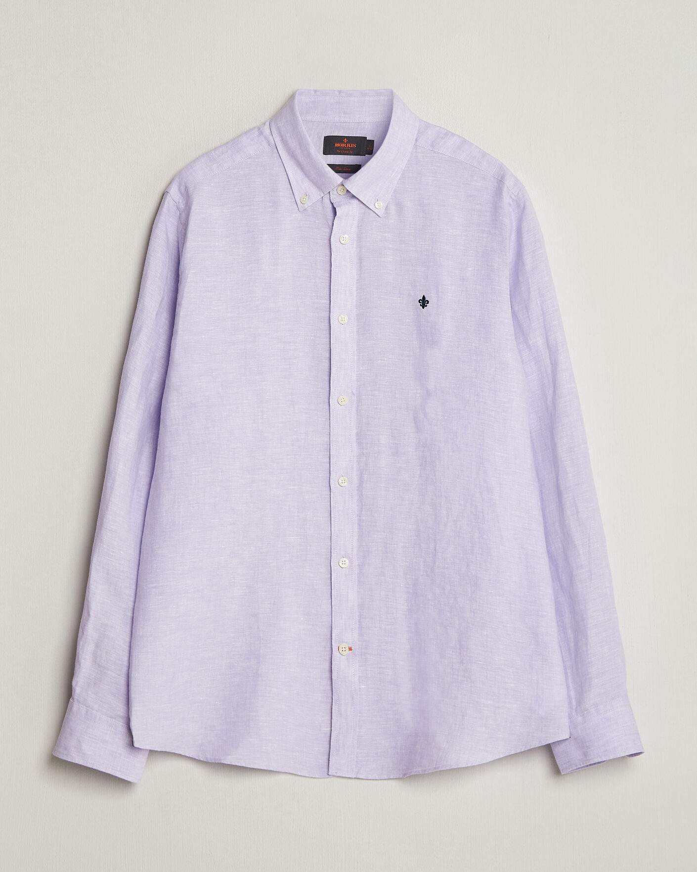 Herren | Hemden | Morris | Douglas Button Down Linen Shirt Purple