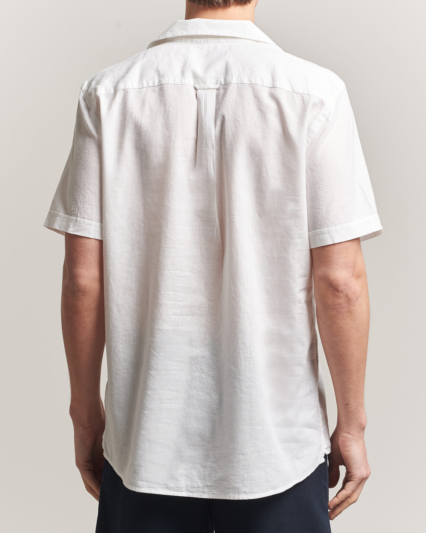Herren | Hemden | Morris | Resort Short Sleeve Linen Shirt White