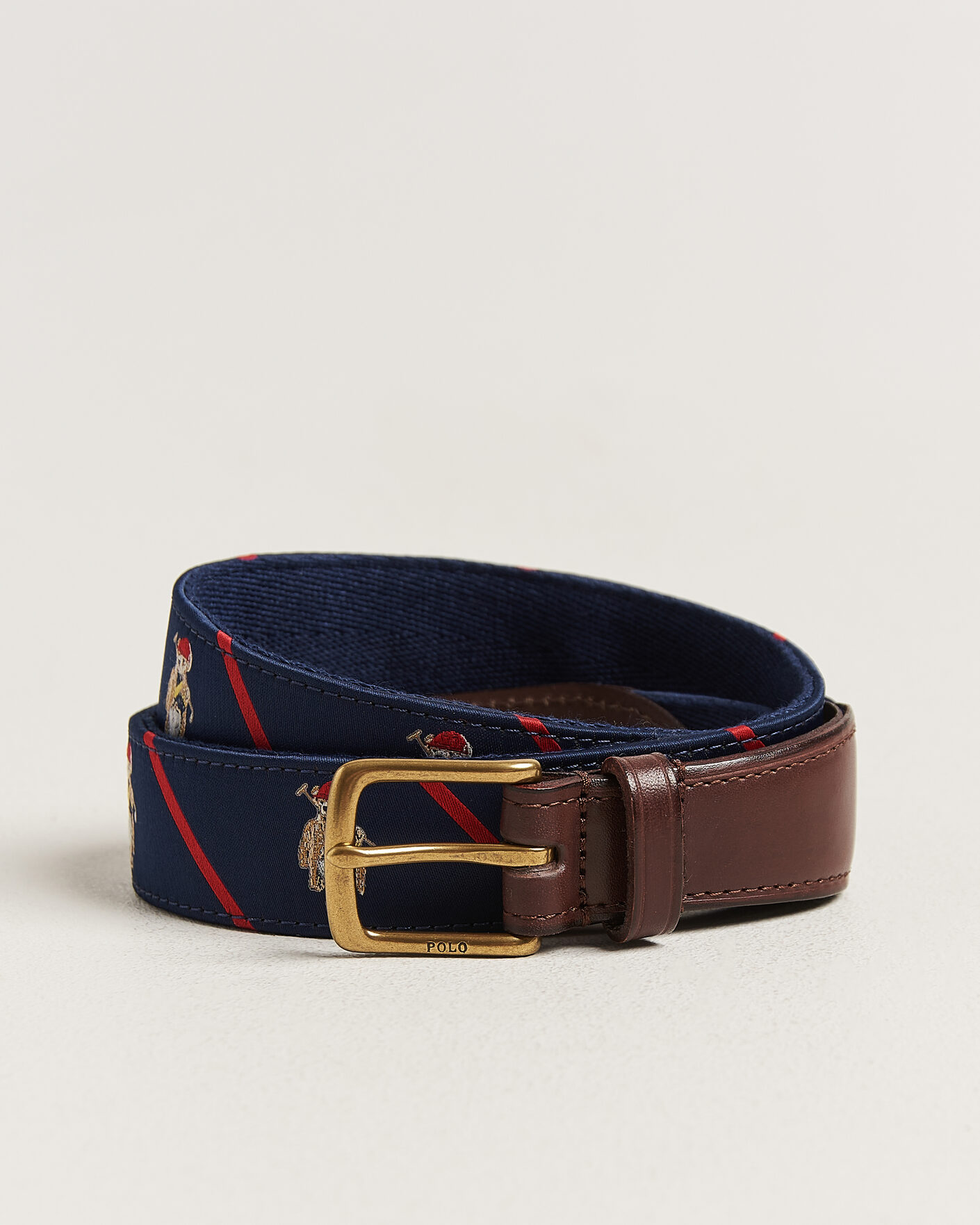Herren | Gürtel | Polo Ralph Lauren | Leather Bear Belt Navy Multi