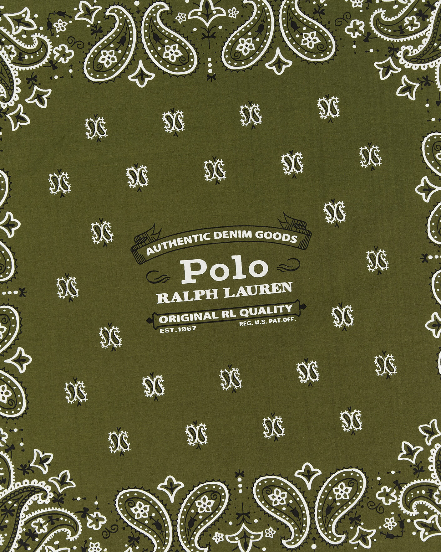 Herren | Tücher | Polo Ralph Lauren | Cotton Printed Bandana Supply Olive
