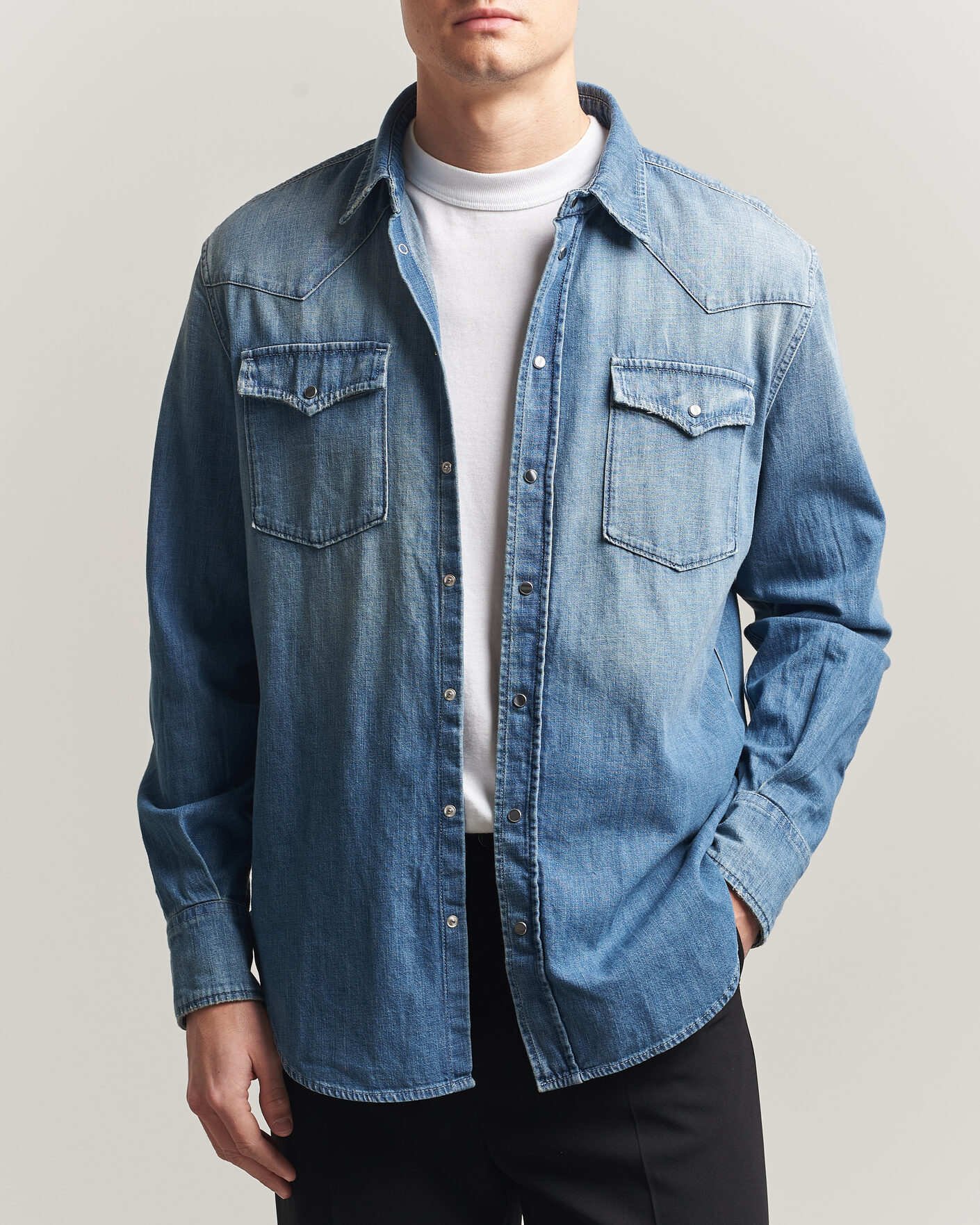 Herren | Hemden | Dondup | Regular Fit Denim Shirt Medium Blue