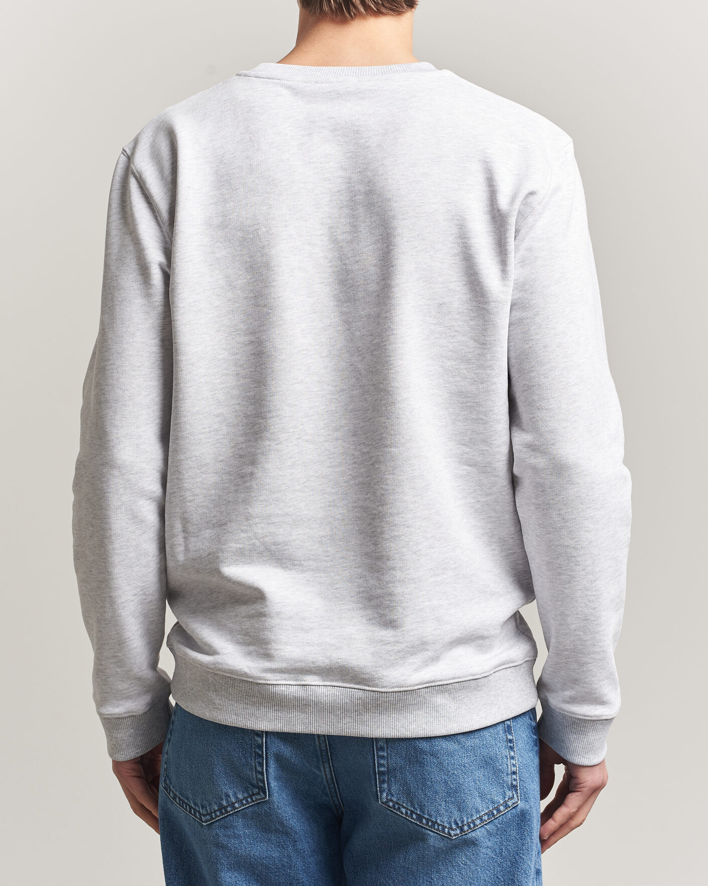 Herren | Pullover | Dondup | Logo Crew Neck Sweatshirt Light Grey Melange