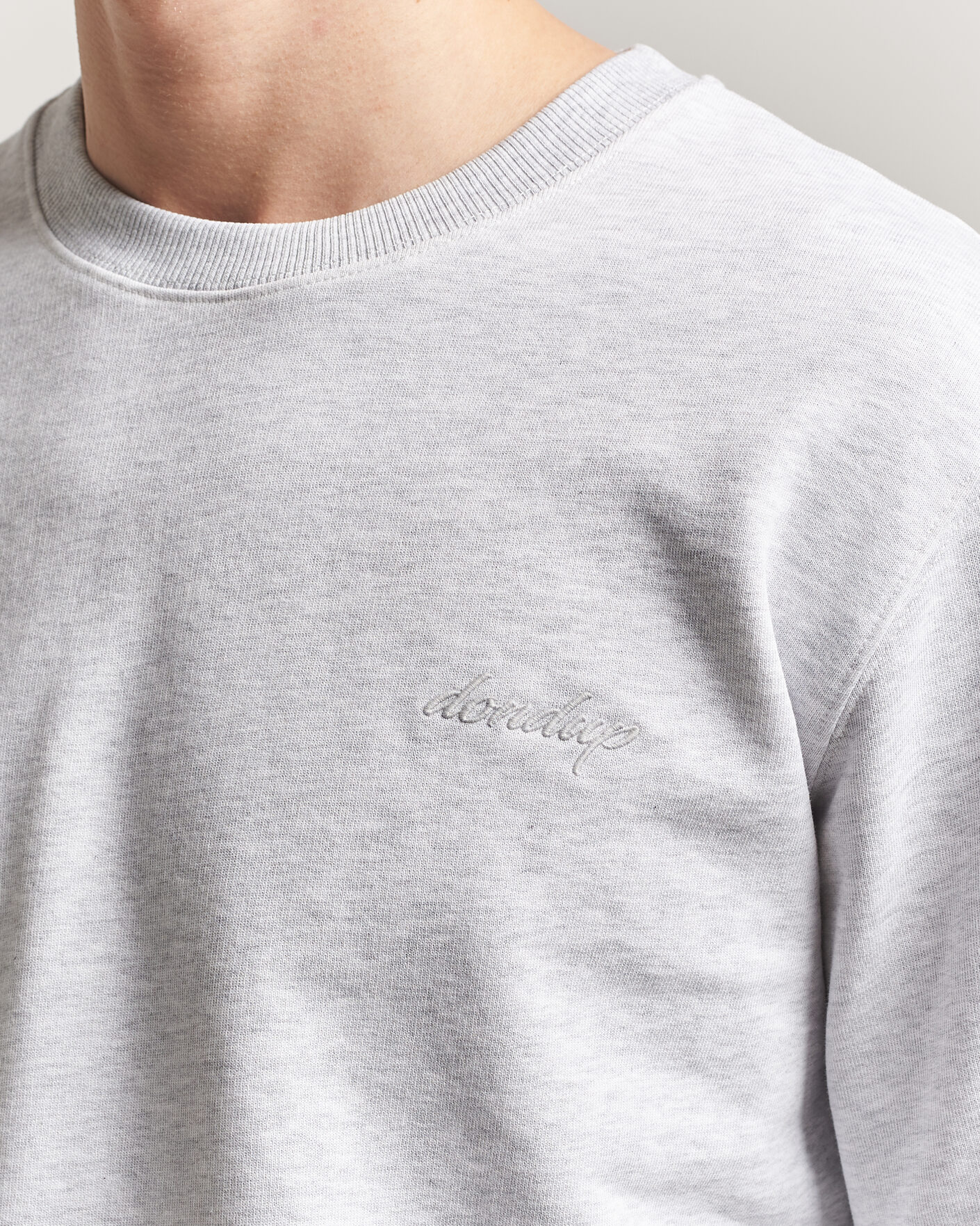 Herren | Pullover | Dondup | Logo Crew Neck Sweatshirt Light Grey Melange