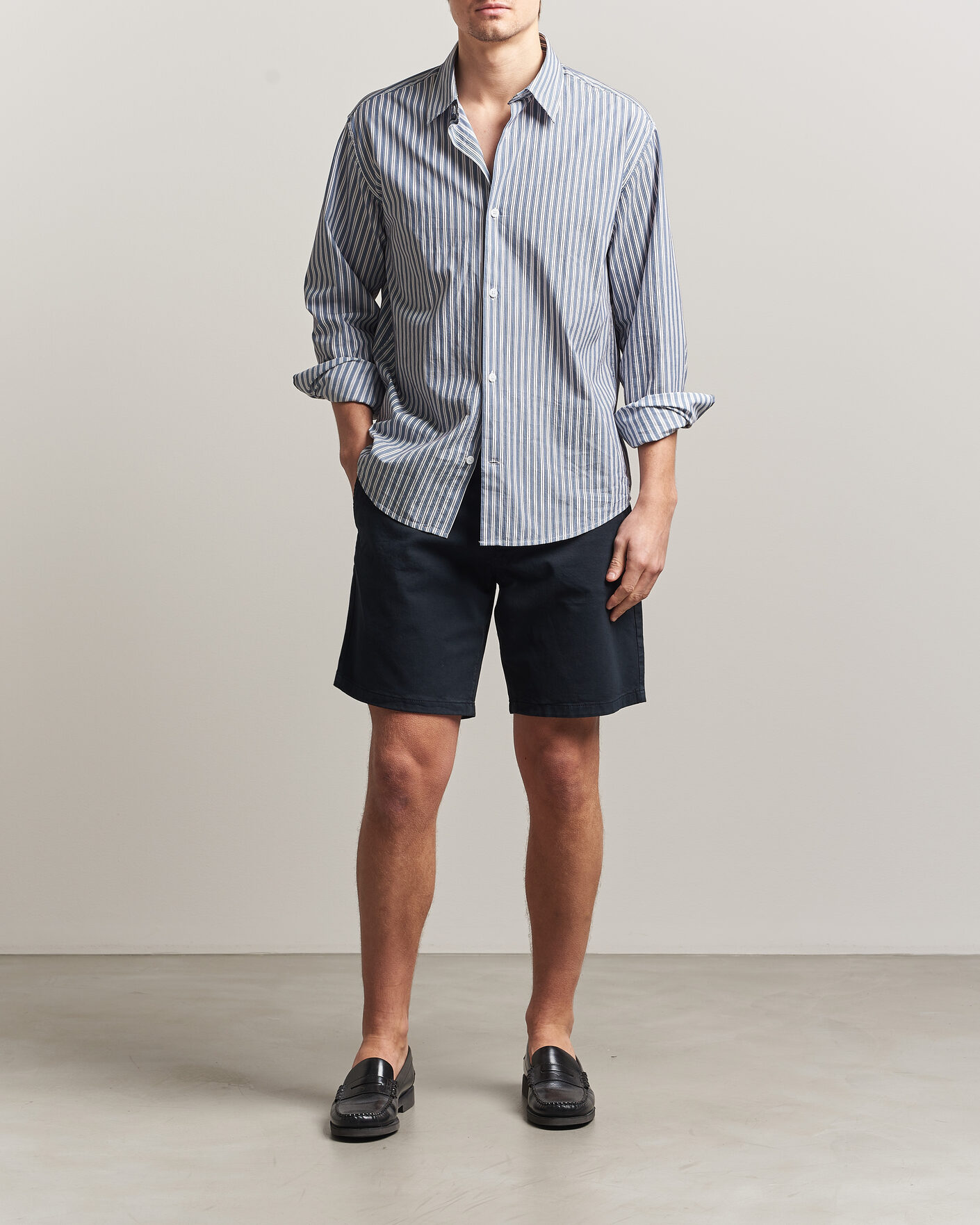 Herren | Shorts | NN07 | Aden Regular Fit Chino Shorts Navy Blue