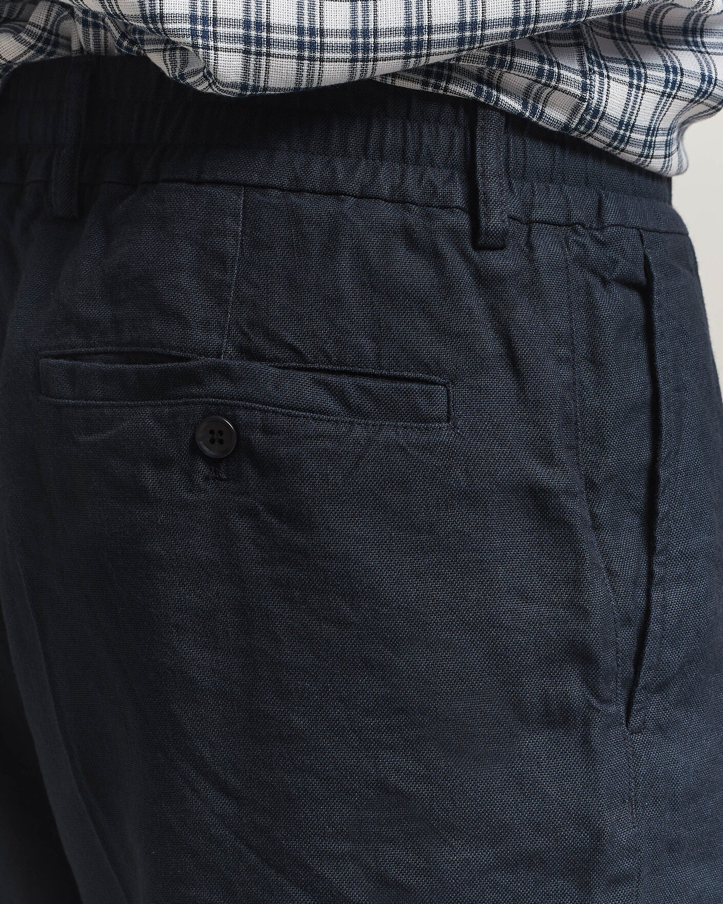 Herren | Shorts | NN07 | Billie Linen/Viscose Drawstring Shorts Deep Navy