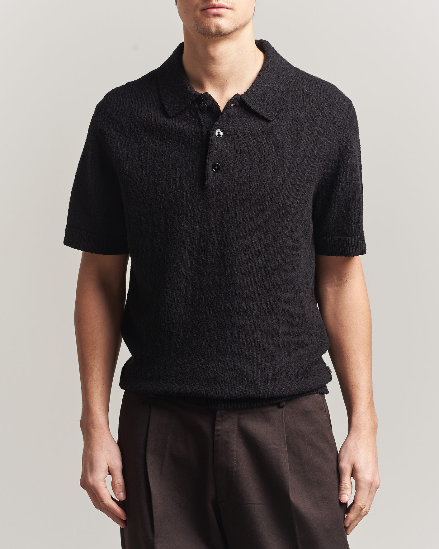 Herren | Poloshirts | NN07 | Randy Knitted Polo Black